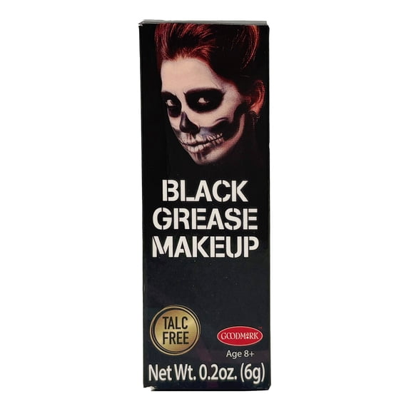 Grease Makeup, Black, 0.2oz, Halloween Makeup for Adults by Goodmark