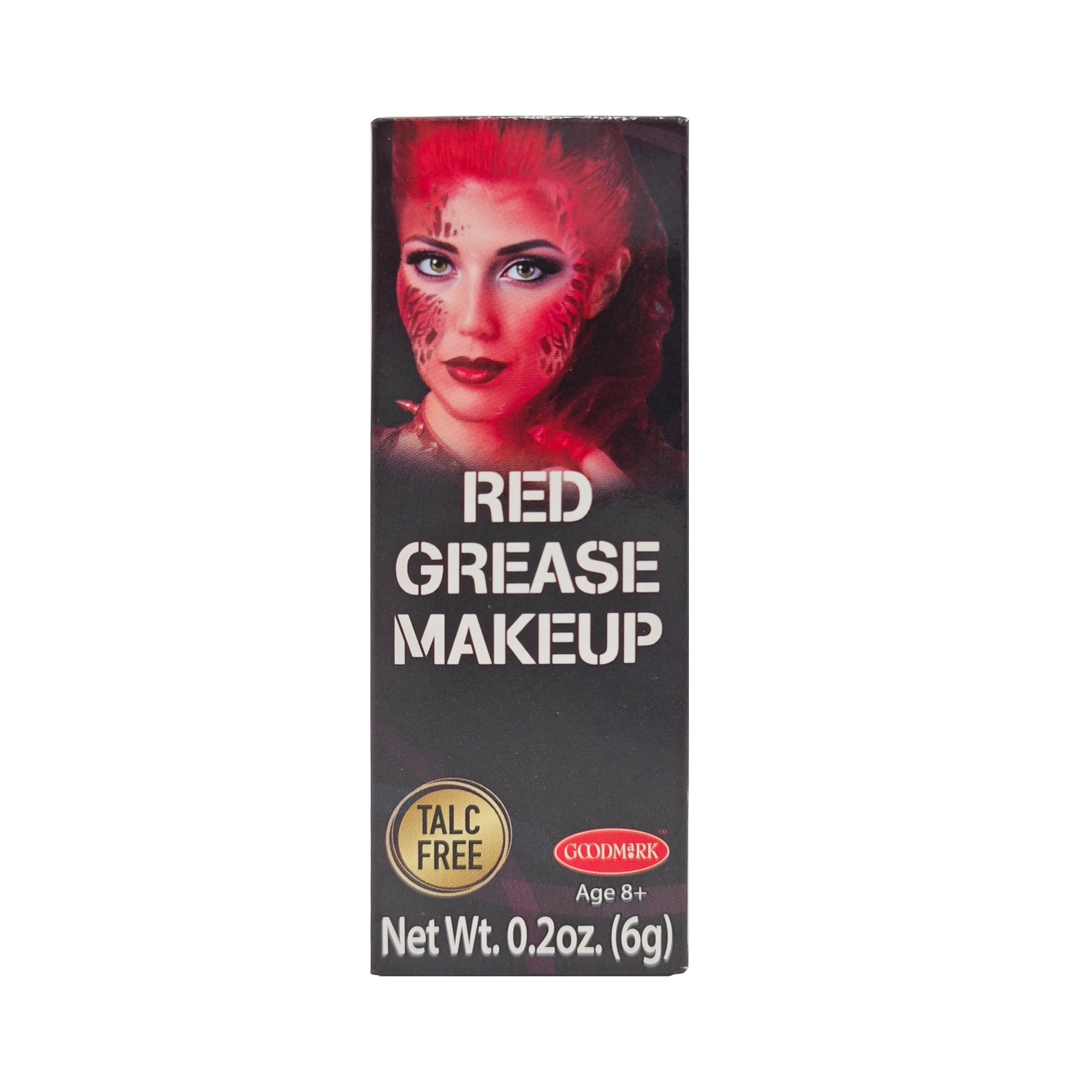 Grease Makeup, Red, 0.2oz, Halloween Make-Up for Adults by Goodmark