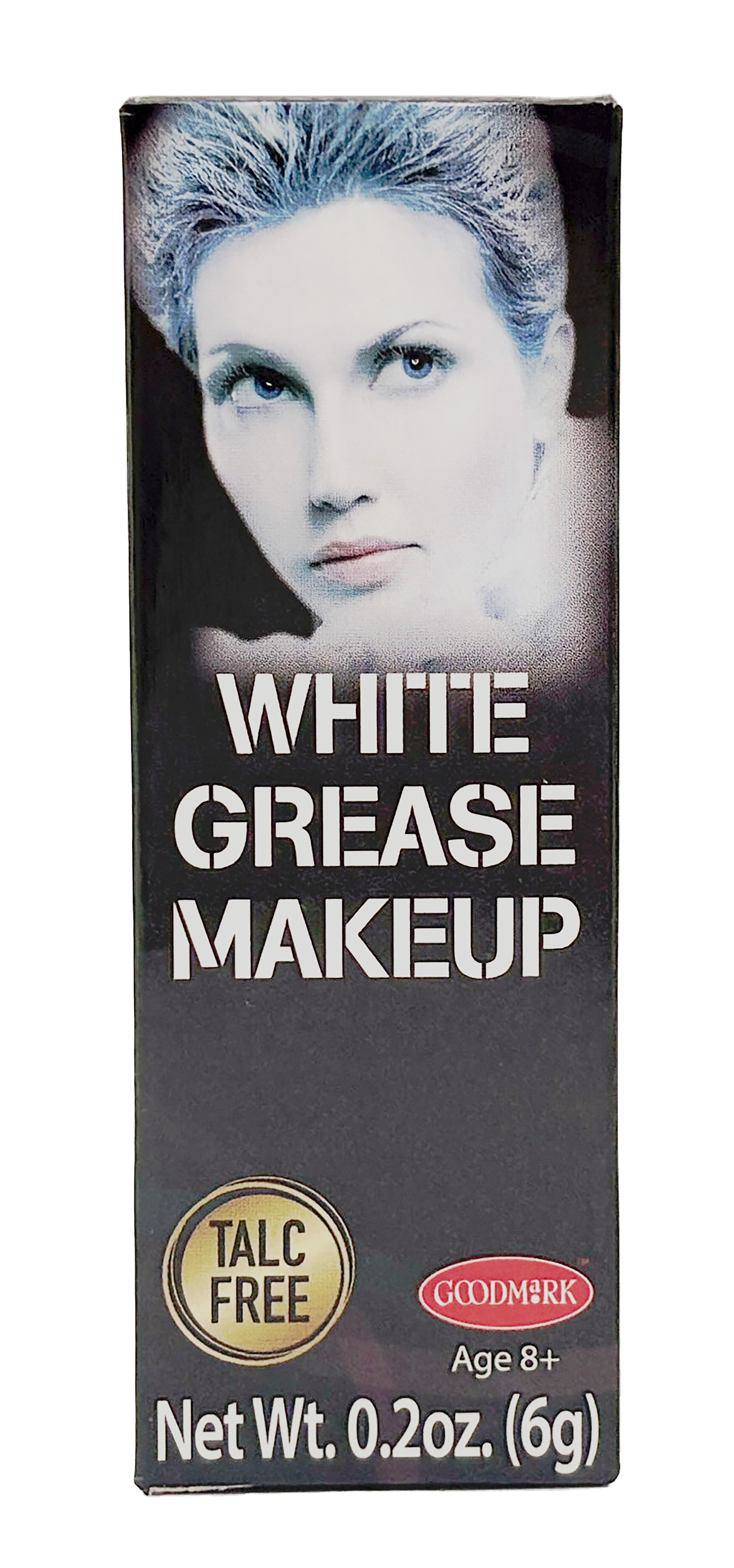 Grease Makeup, White, 0.2oz, Halloween Make-Up for Adults by Goodmark