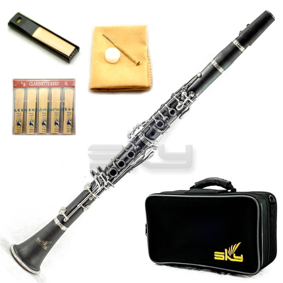 *GREAT GIFT* SKY Bb Ebonite Clarinet Package Nickle Silver Keys German Style
