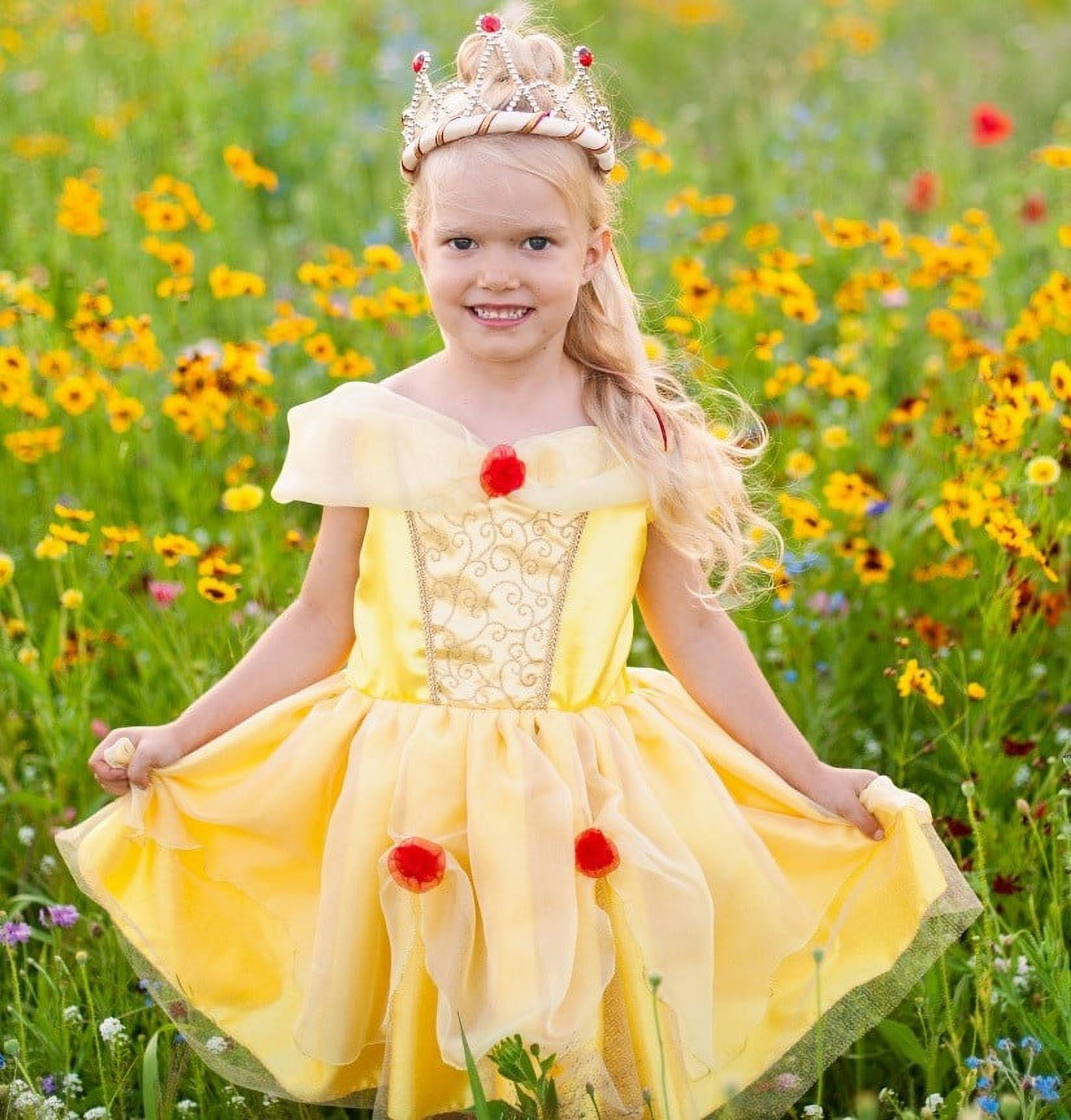 GREAT PRETENDERS Little Girls Princess Belle Gold Tea Party Costume