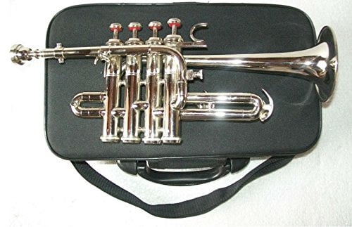 Sai Musical Piccolo Trumpet Bb Nickel Silver With Case Mouthpiece Nicely TunedS