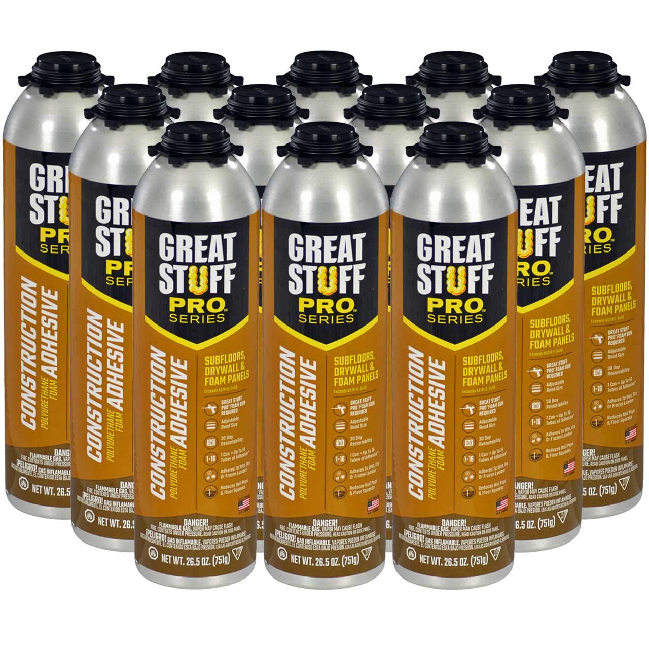 GREAT STUFF PRO Construction Adhesive for Wall & Floor 26.5oz