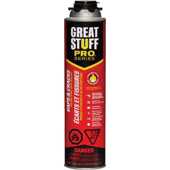 Great Stuff Pro Gaps & Cracks 24 Oz. Gun Foam 341557