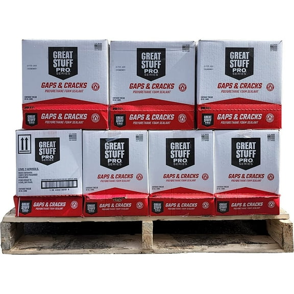 GREAT STUFF PRO Gaps and Cracks - 24oz Fireblock Foam Insulation Sealant, 32 Cases. Closed Cell, Polyurethane Expanding Spray Foam. Seals & Insulates Gaps Up to 3". Applicator Gun Not Included
