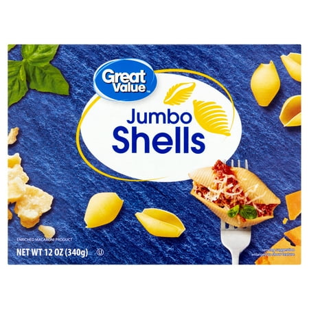 Great Value Jumbo Shell, 12 oz