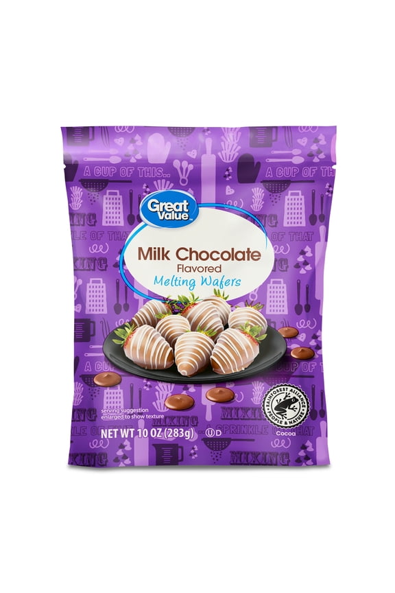 Milk Chocolate Flavored Melting Wafers, 10 oz