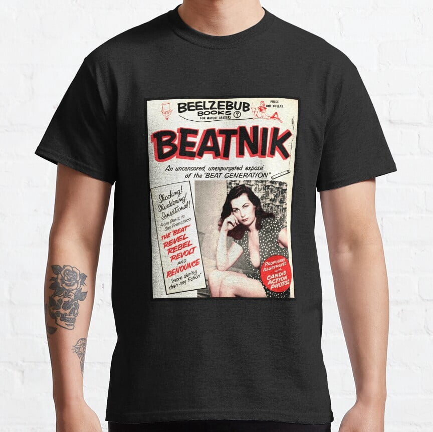 GREAT VINTAGE BEATNIK MAGAZINE COVER ART! CLASSIC T-SHIRT - Walmart.com