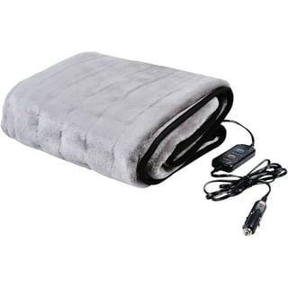 12 V Car Electric Blanket, Soft Polyester (150 x 100 cm), Electric Heat  Blanket, Winter Travel Blanket, Electric Blanket for Car, Long Distance  Camping, Car Accessories (Black + Red) : : Automotive