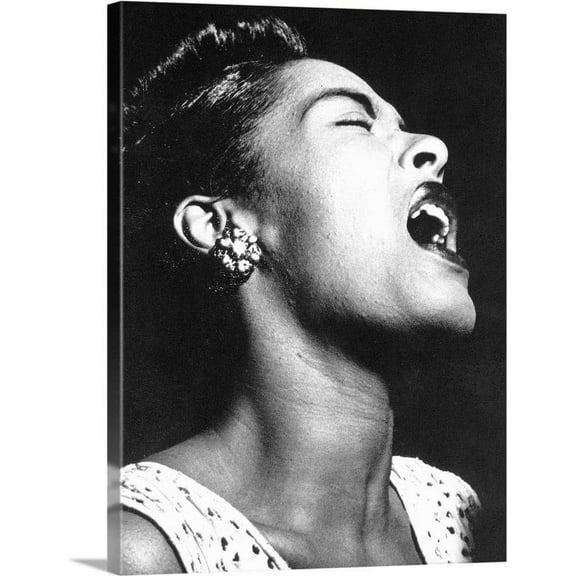 GREATBIGCANVAS Billie Holiday (1915-1959), American Canvas Wall Art Print, Jazz Home Decor Artwork, 23"x30"x1.5"
