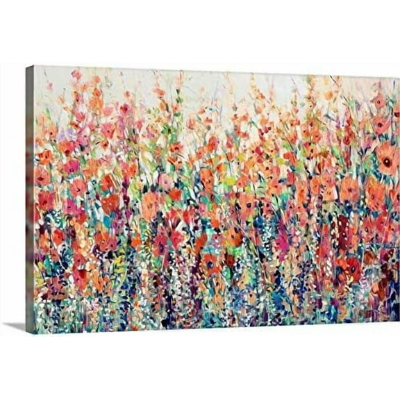 GREATBIGCANVAS Flourish of Spring Canvas Wall Art Print, Floral Home Decor Artwork by Tim O’Toole, Botanical Wall Art Print for Kitchen – Painting for Living Room or Bathroom, 30"x20"