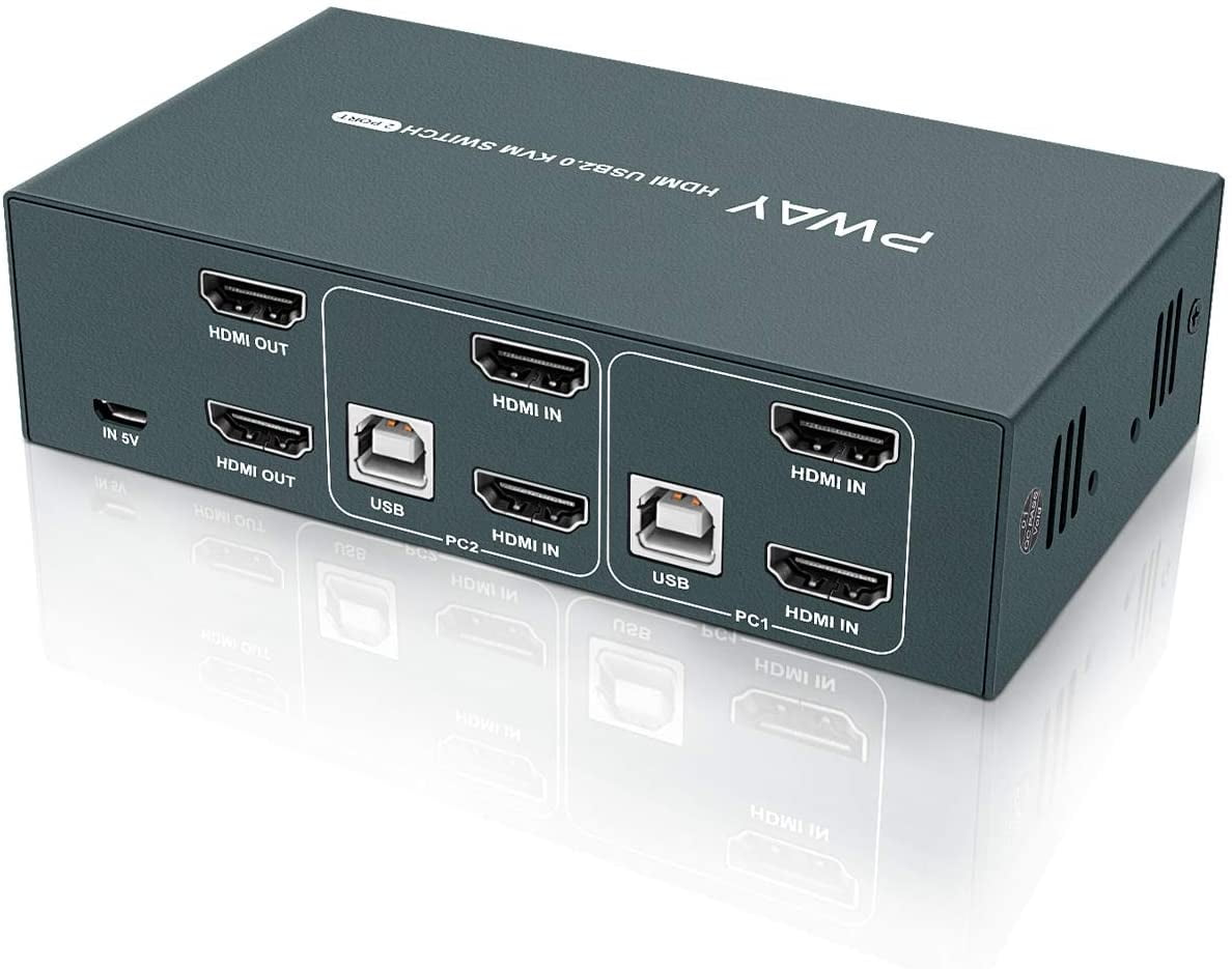KVM-0290 2-Port USB HDMI Cable KVM Switch - LevelOne