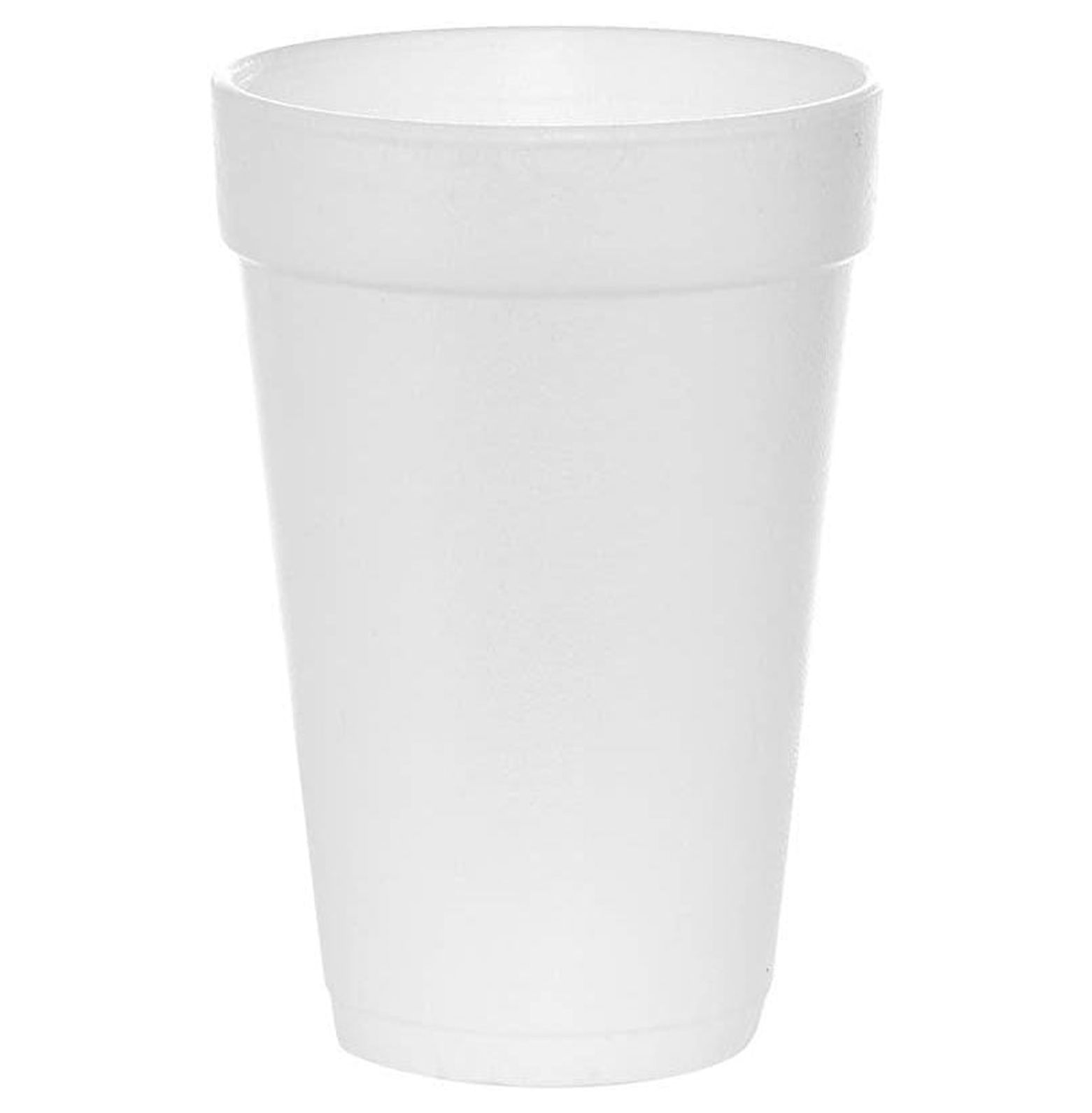 GREATYUUO (100 Count) 16 oz White Foam Cups, Foam Drinking Cups