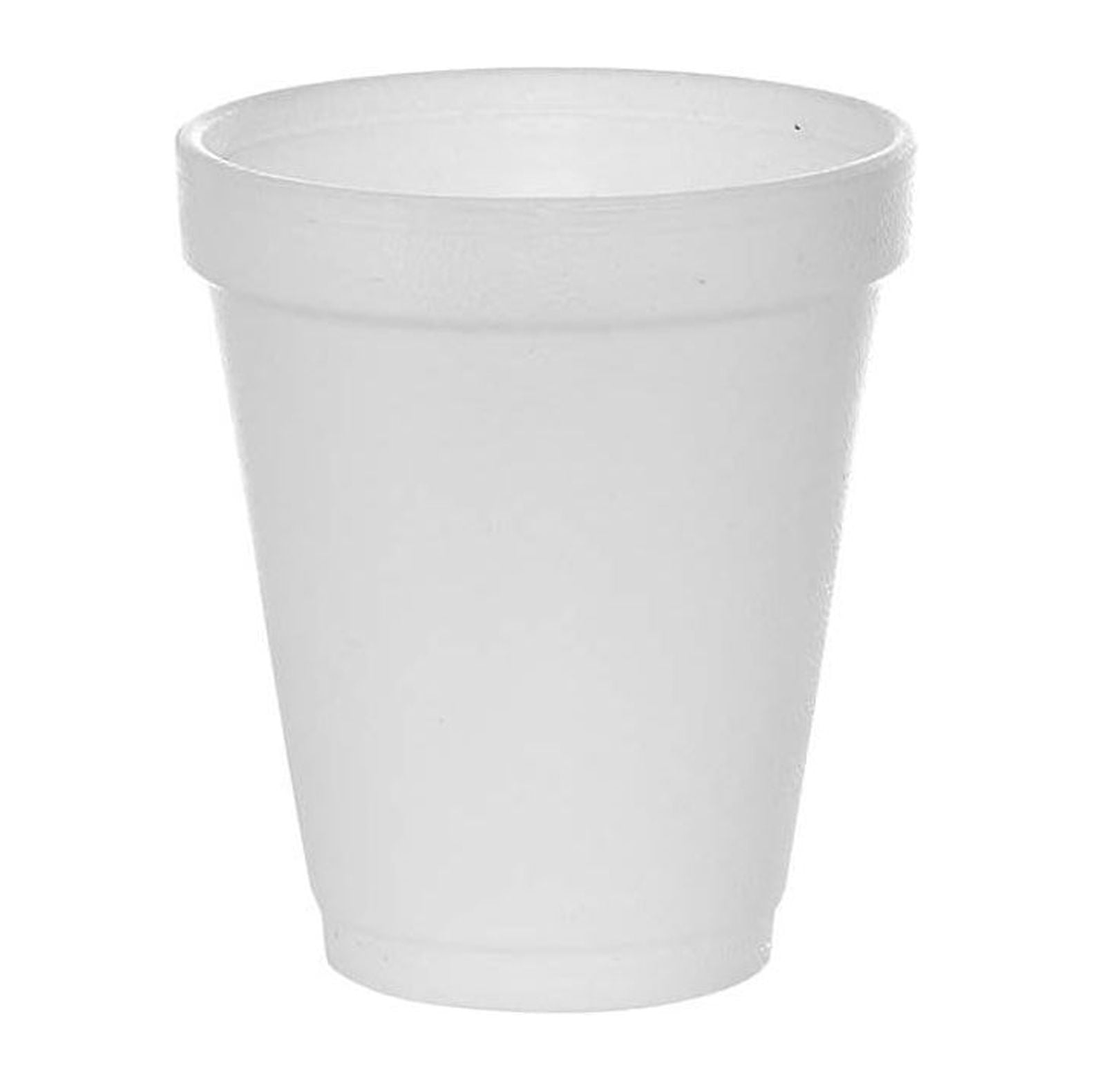 GREATYUUO (100 Count) 6 oz White Foam Cups, Foam Drinking Cups, Disposable Insulated Foam Cups