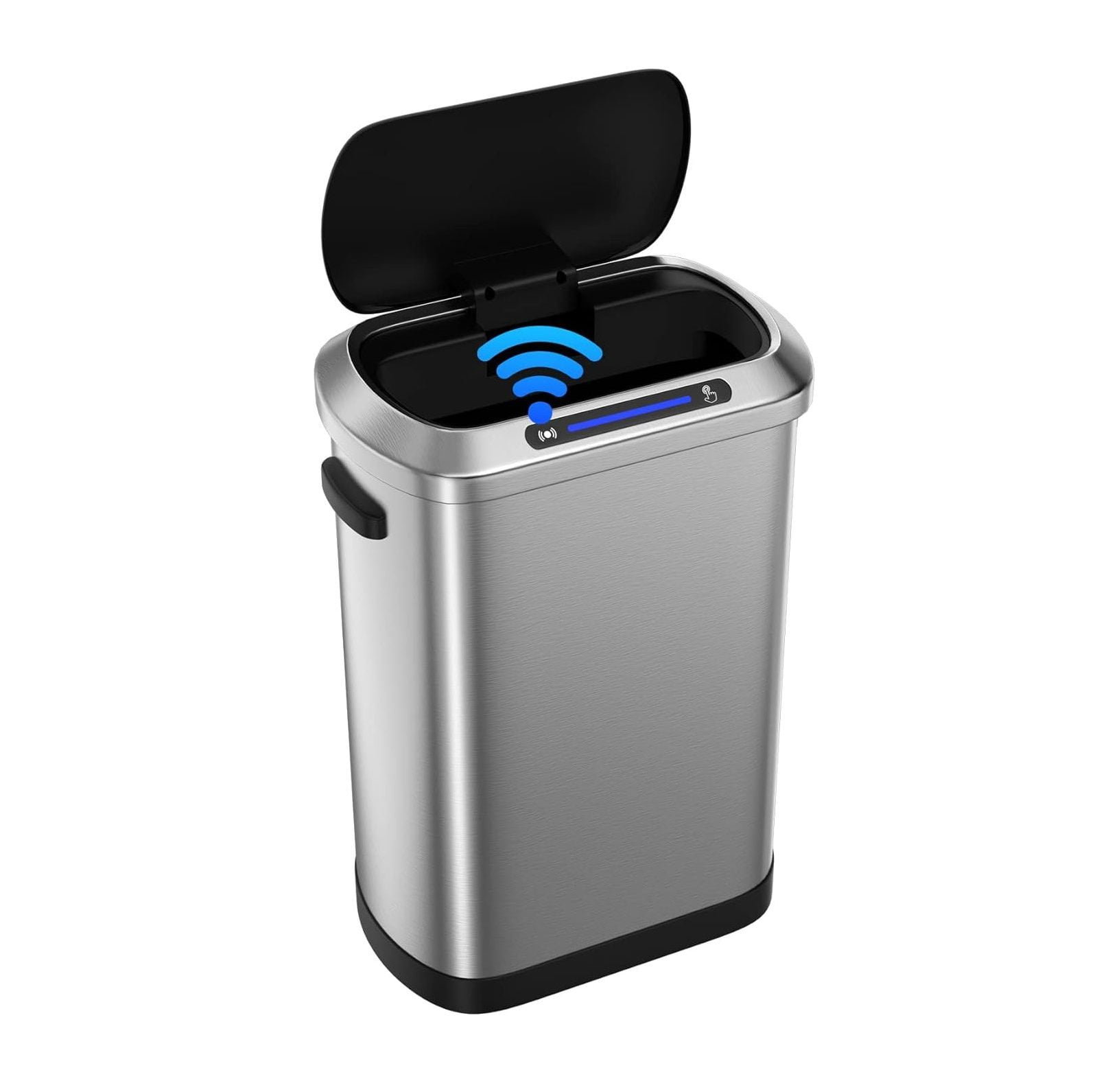 GREATYUUO 13 Gallon 50L Stainless Steel Trash Can with Sensor, Super