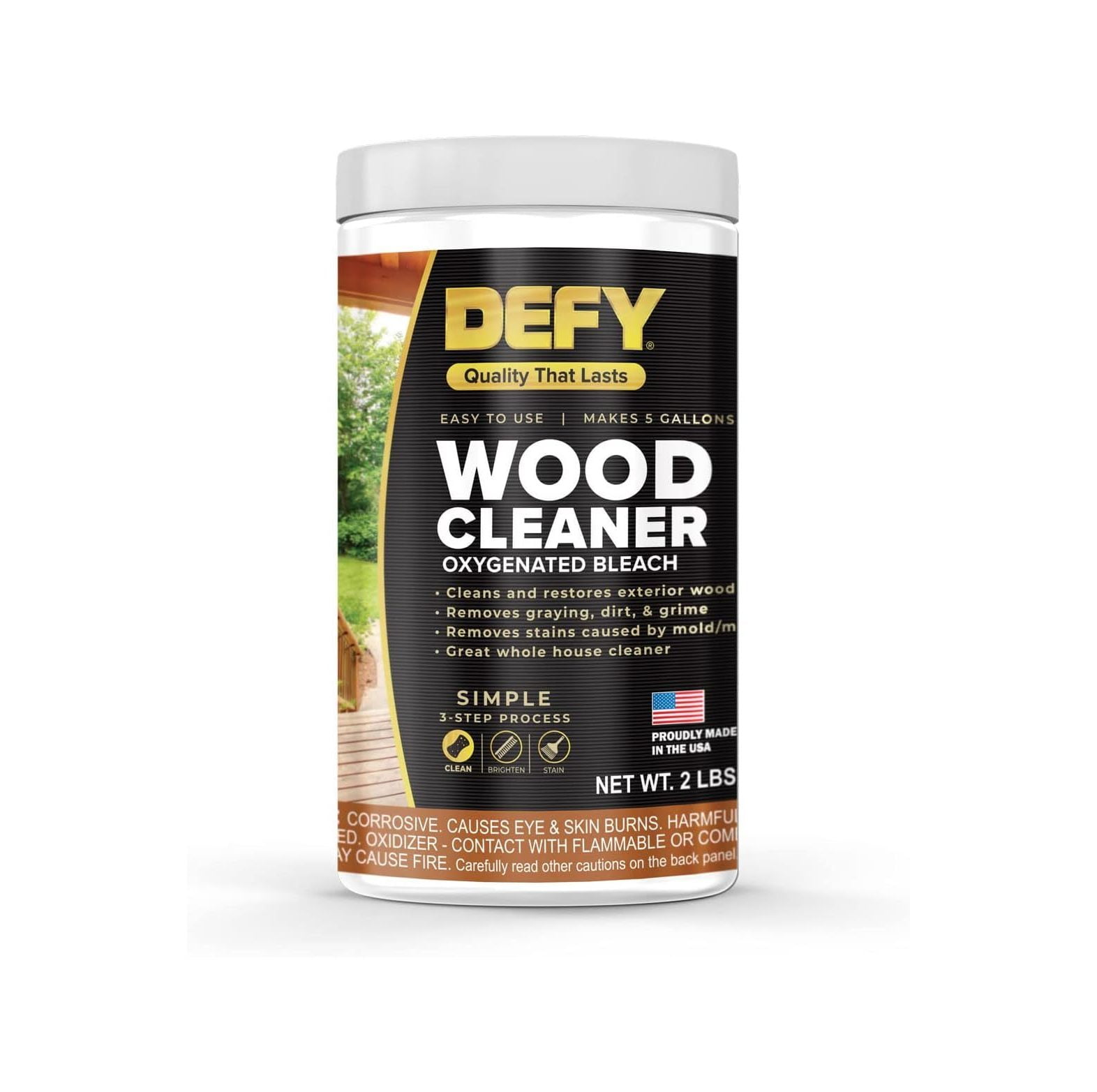 GREATYUUO 2 LB Wood Deck Cleaner Powdered Concentrate For Decks