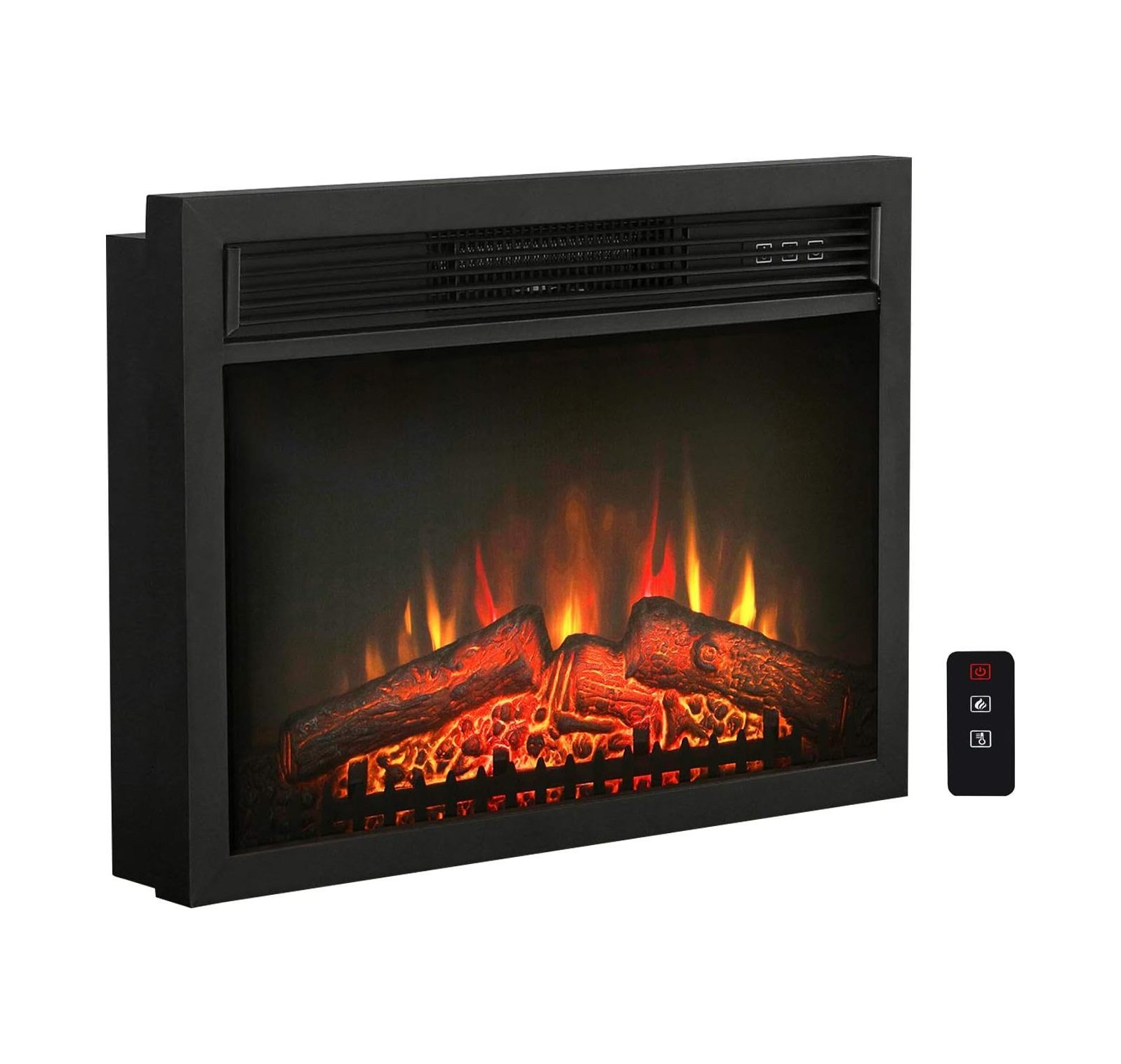 GREATYUUO 24 Inch Electric Fireplace Insert 1400W Embedded&Freestanding