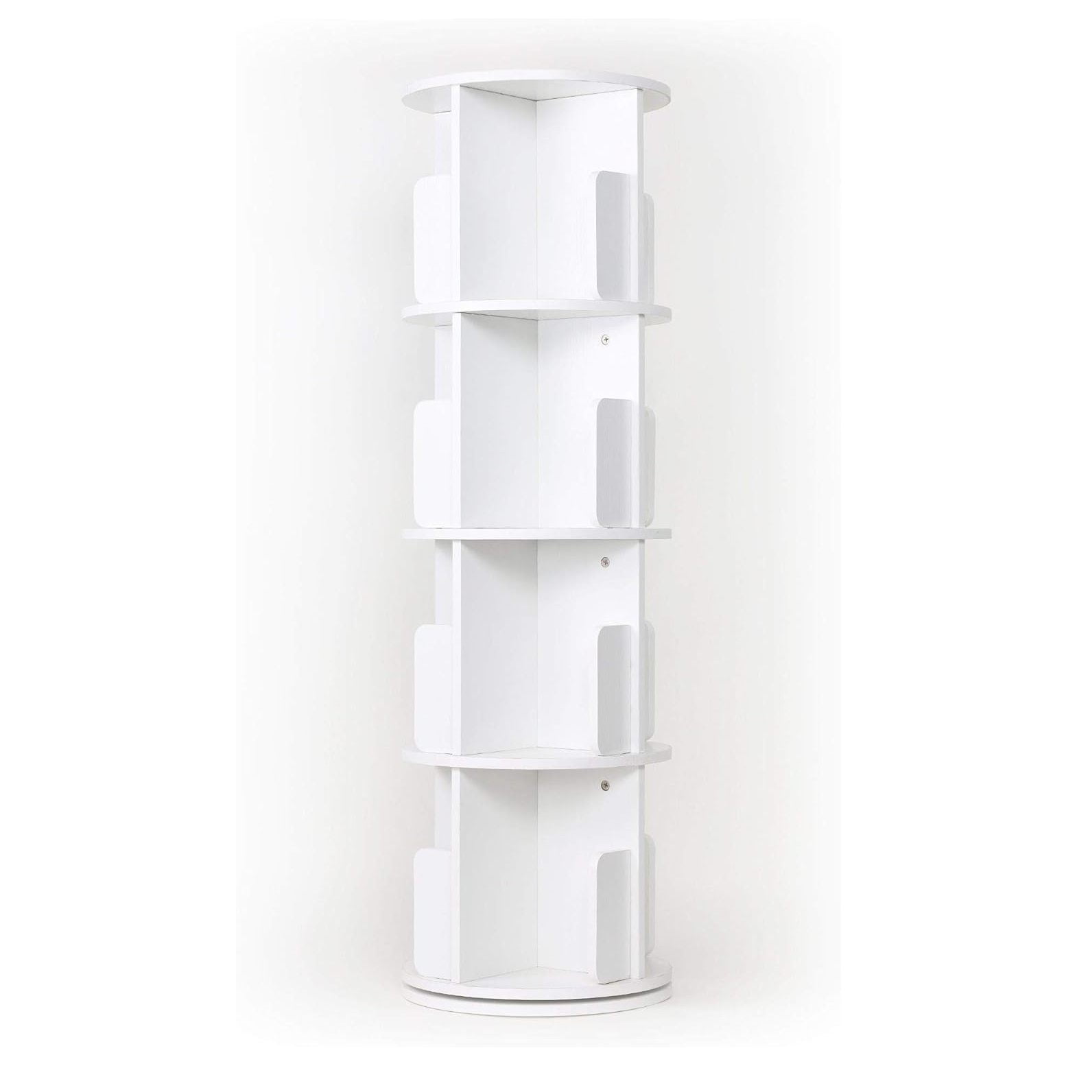GREATYUUO 4Tier Rotating Bookshelf 360 Display Floor Standing Bookcase