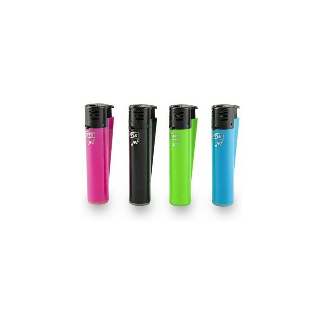 GREATYUUO 6 Clipper Refillable Lighters Jet Flame Shiny Solid Designed