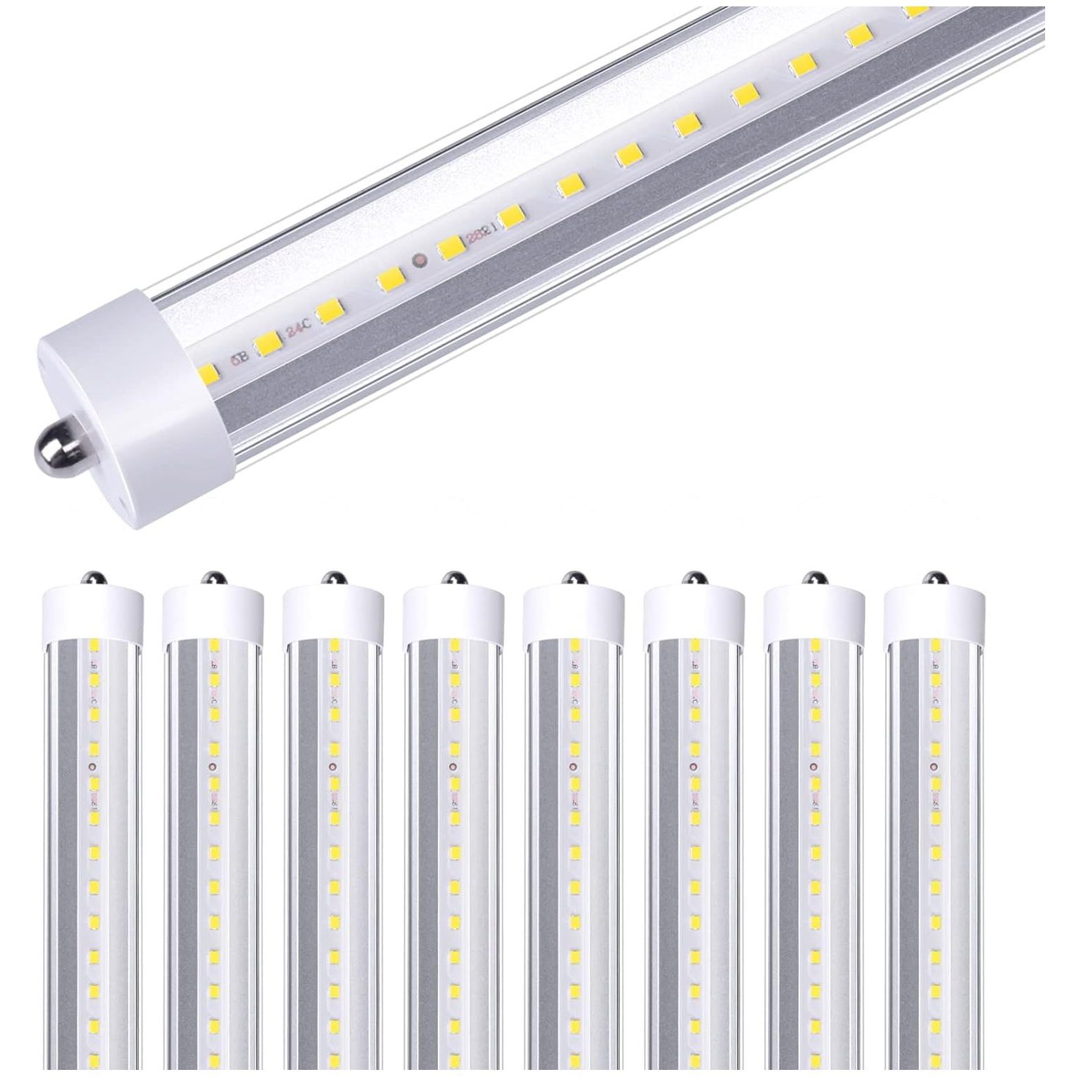 GREATYUUO 8ft Led Bulbs, 45Watt FA8 Single Pin LED Lights 5500LM