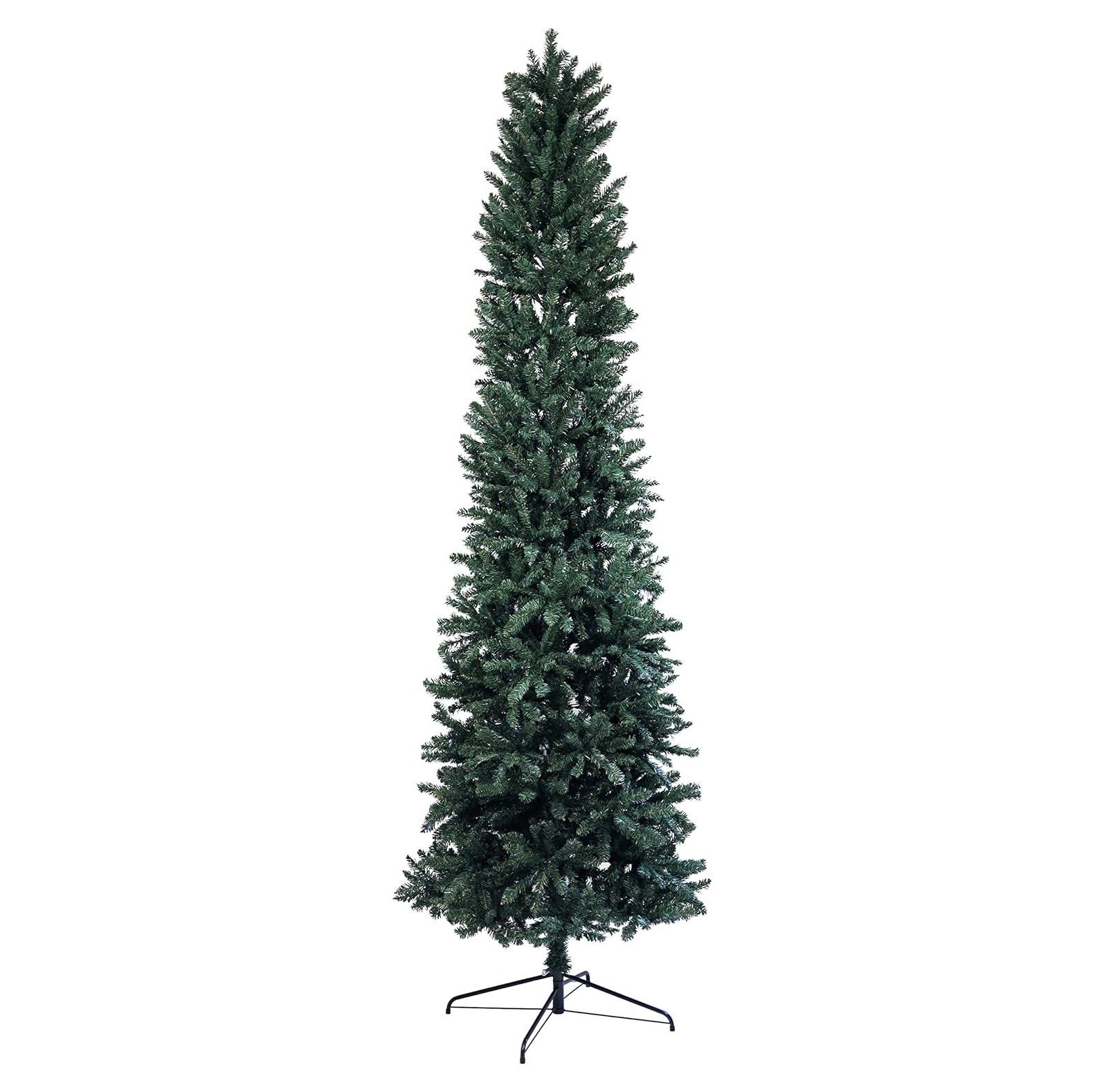 GREATYUUO 9 Ft Pencil Christmas Tree. 1500 Branch Tips. Sturdy Metal