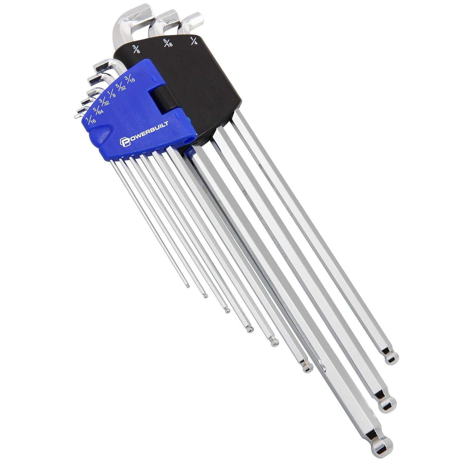 GREATYUUO 9 Piece SAE Stubby End, Extra Long Arm End Hex Key Wrench Set