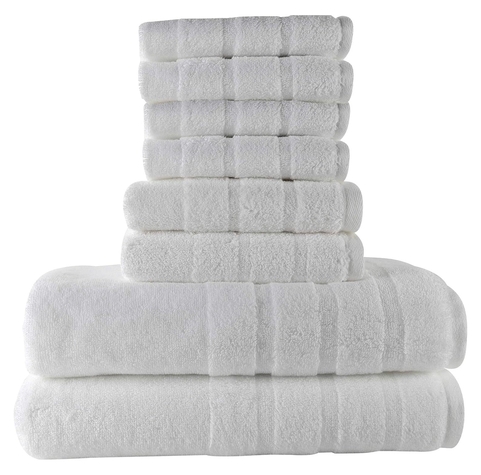 GREATYUUO American by 1888 Mills Luxury 8pc Bath Towel Set, Made in The