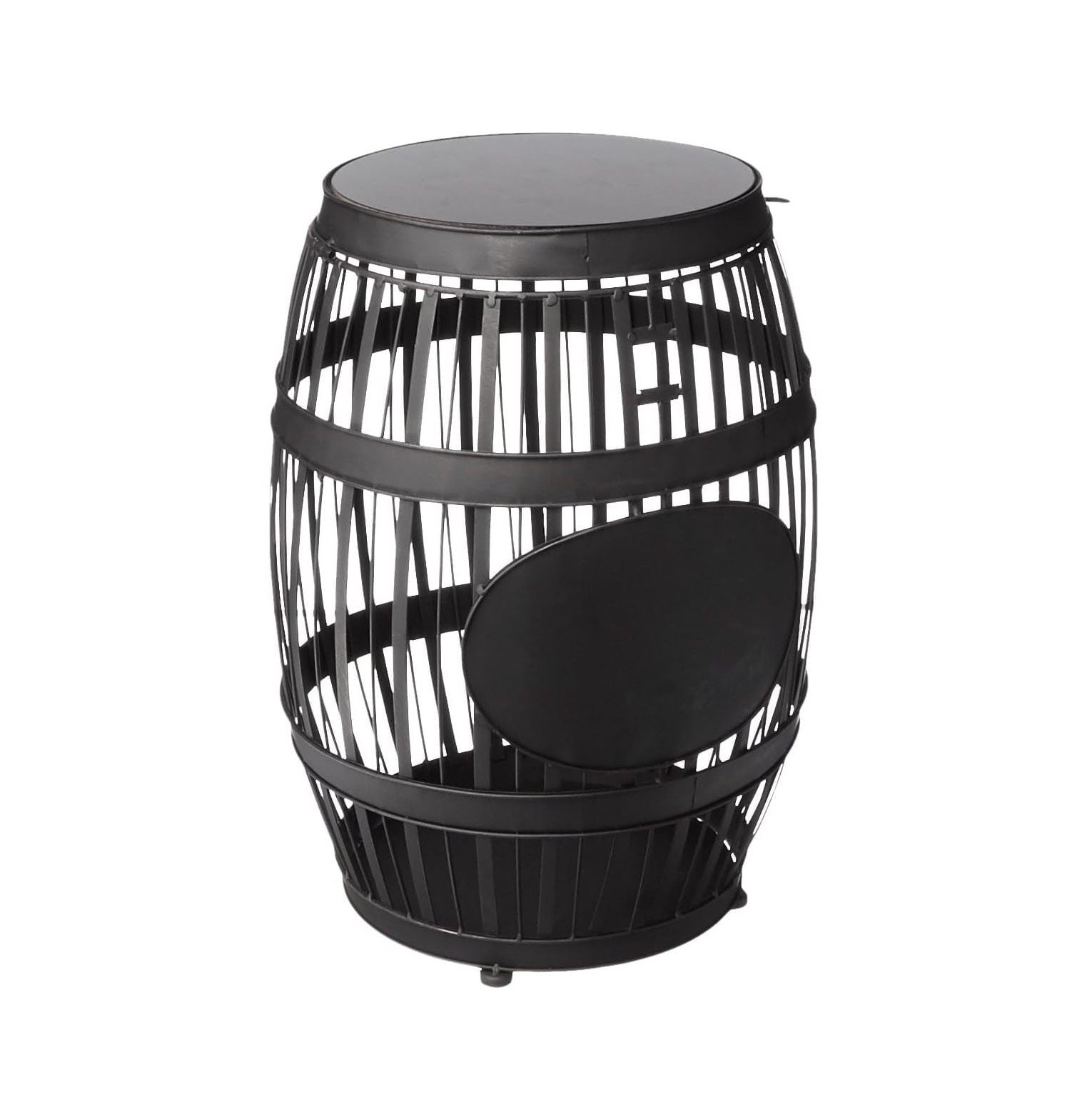 GREATYUUO Barrel Cork Catcher Accent Table Holds 400 Corks