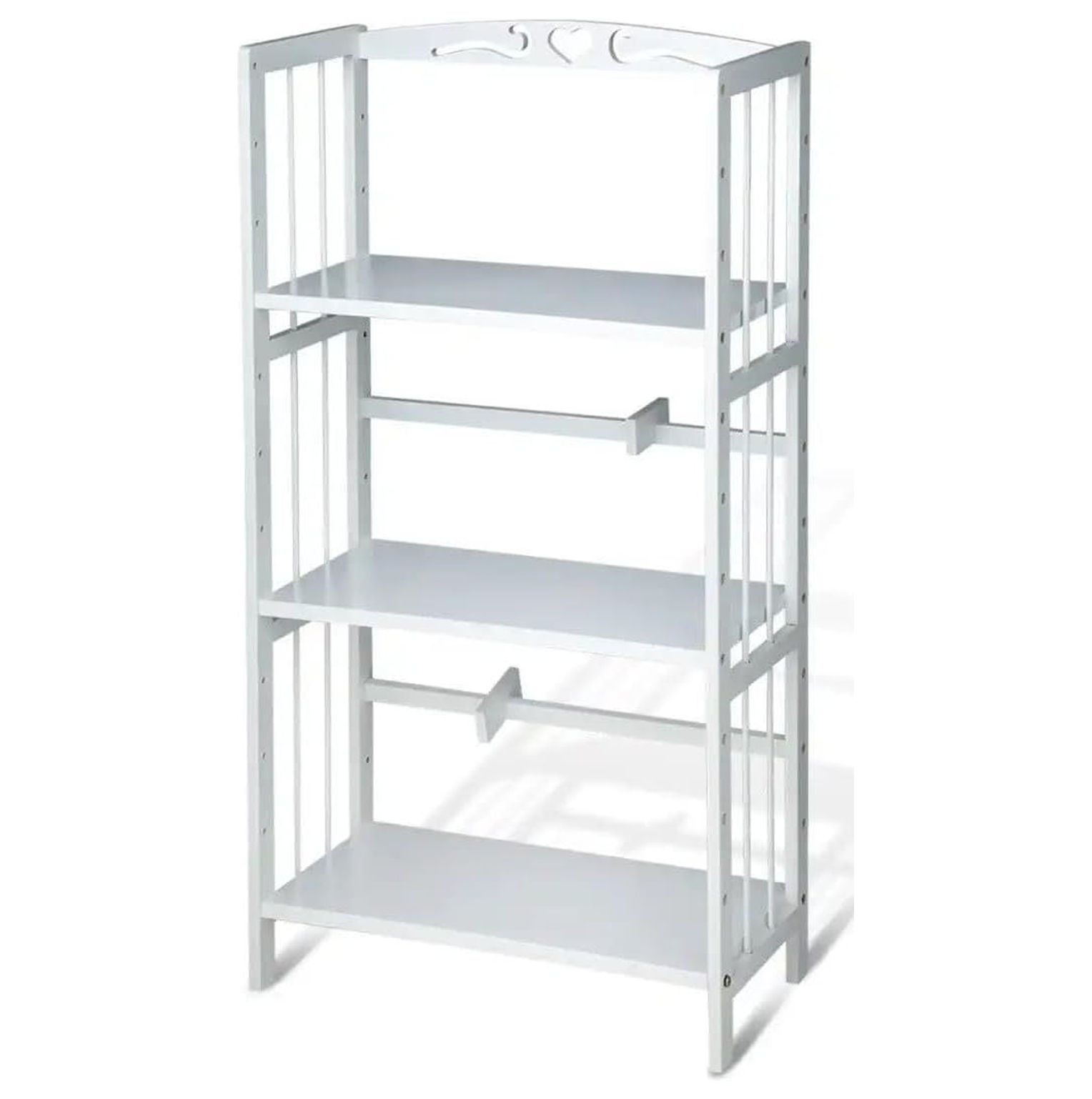 GREATYUUO Bookshelf 3 Tier Modern Bookcase with Legs, 28" Length Wood