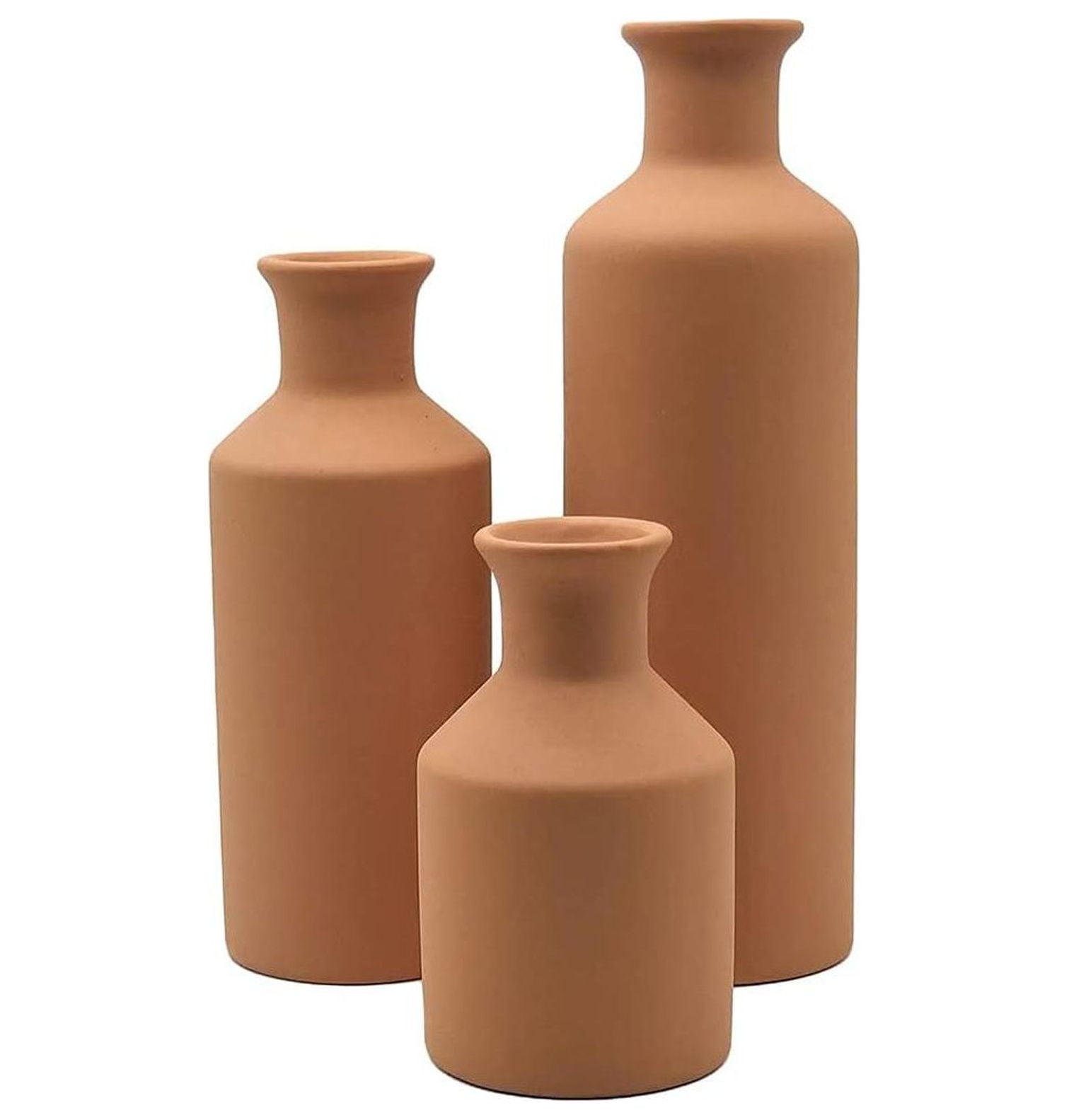 GREATYUUO Ceramic Bud Vases, Modern Decorative Vases for Wedding, Set