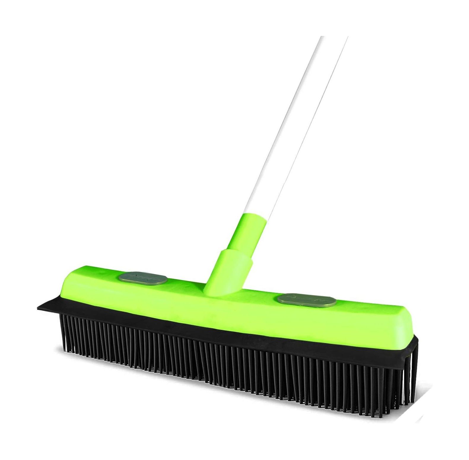 GREATYUUO Clean Rubber Push Broom Pet Hair Fur Removal Soft Bristle Sweeper for Carpet and Floor