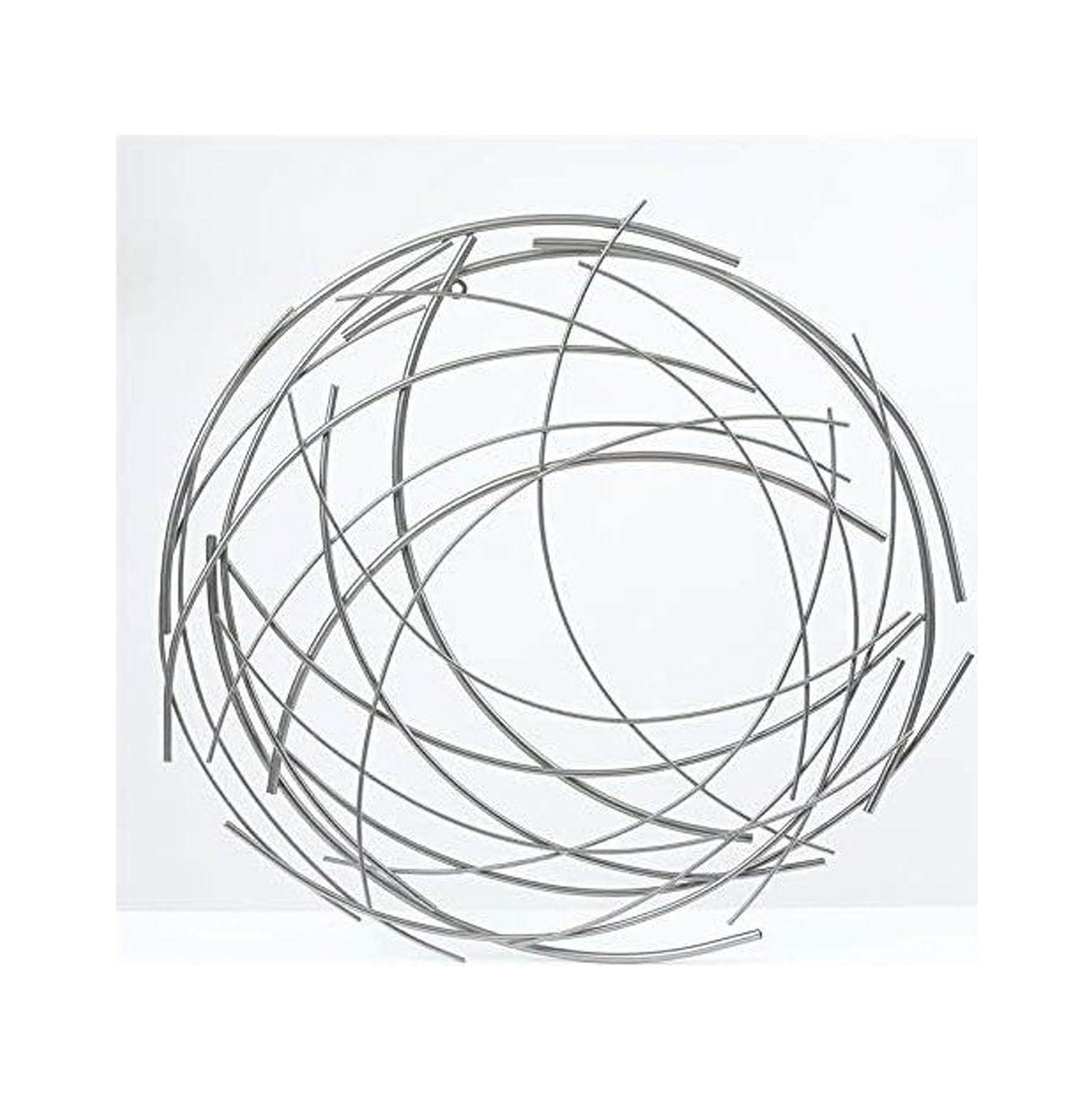 GREATYUUO Contemporary Metal Abstract Iron Sticks Round Wall Art in