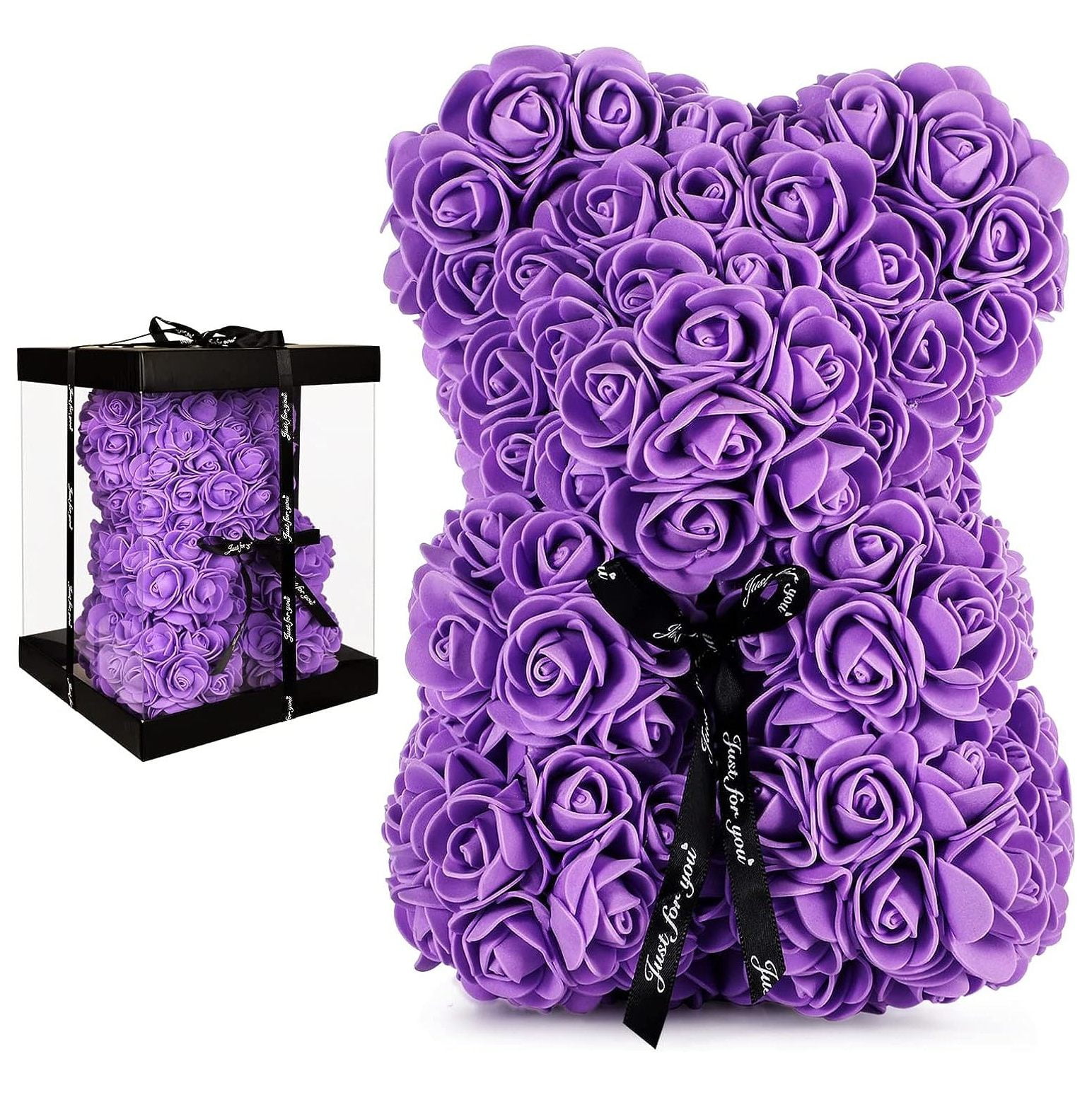 GREATYUUO Gifts for Women Rose Flowers Bear Teddy Bear,Mothers Day Rose