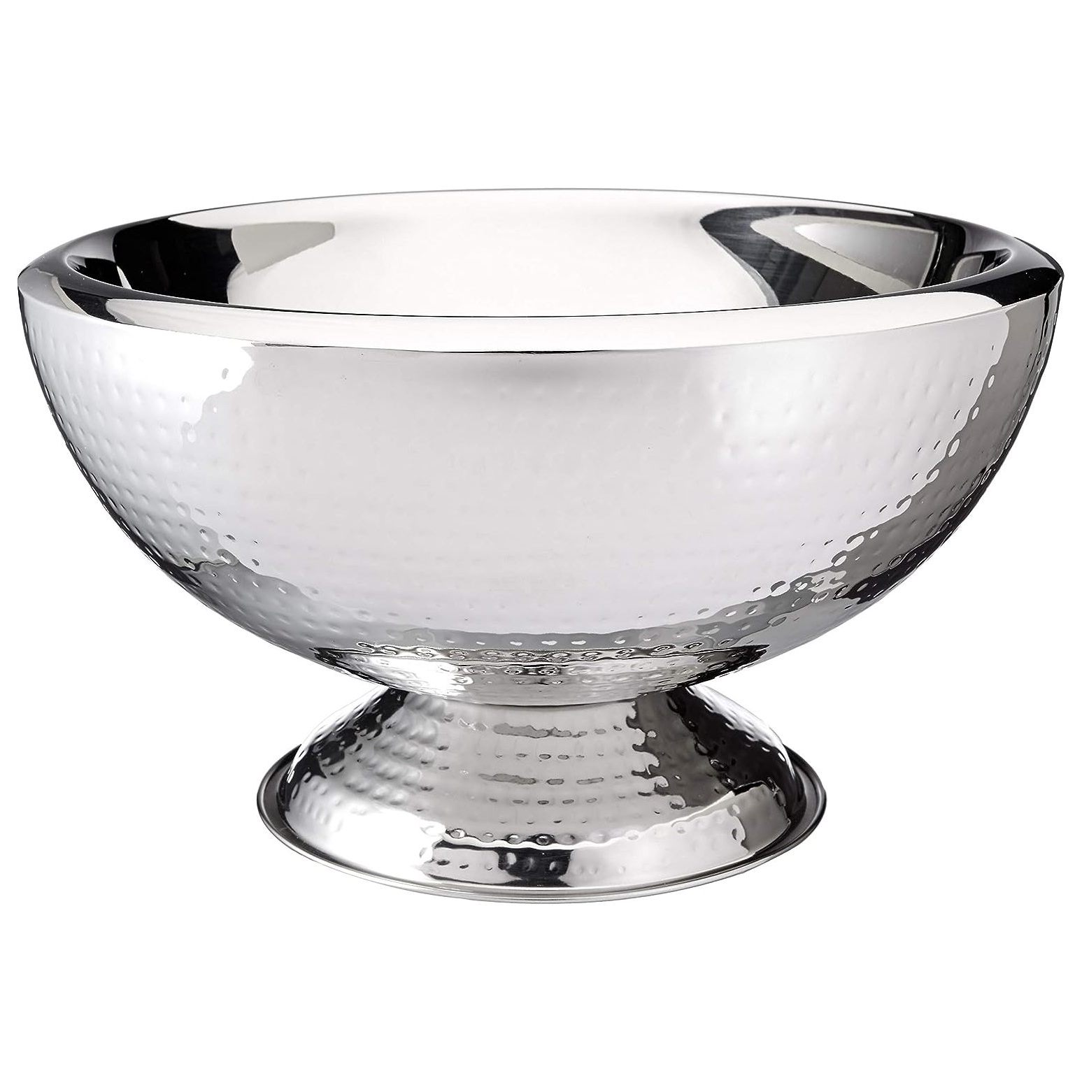 GREATYUUO Hammered 3Gallon Stainless Steel Doublewall Punch Bowl
