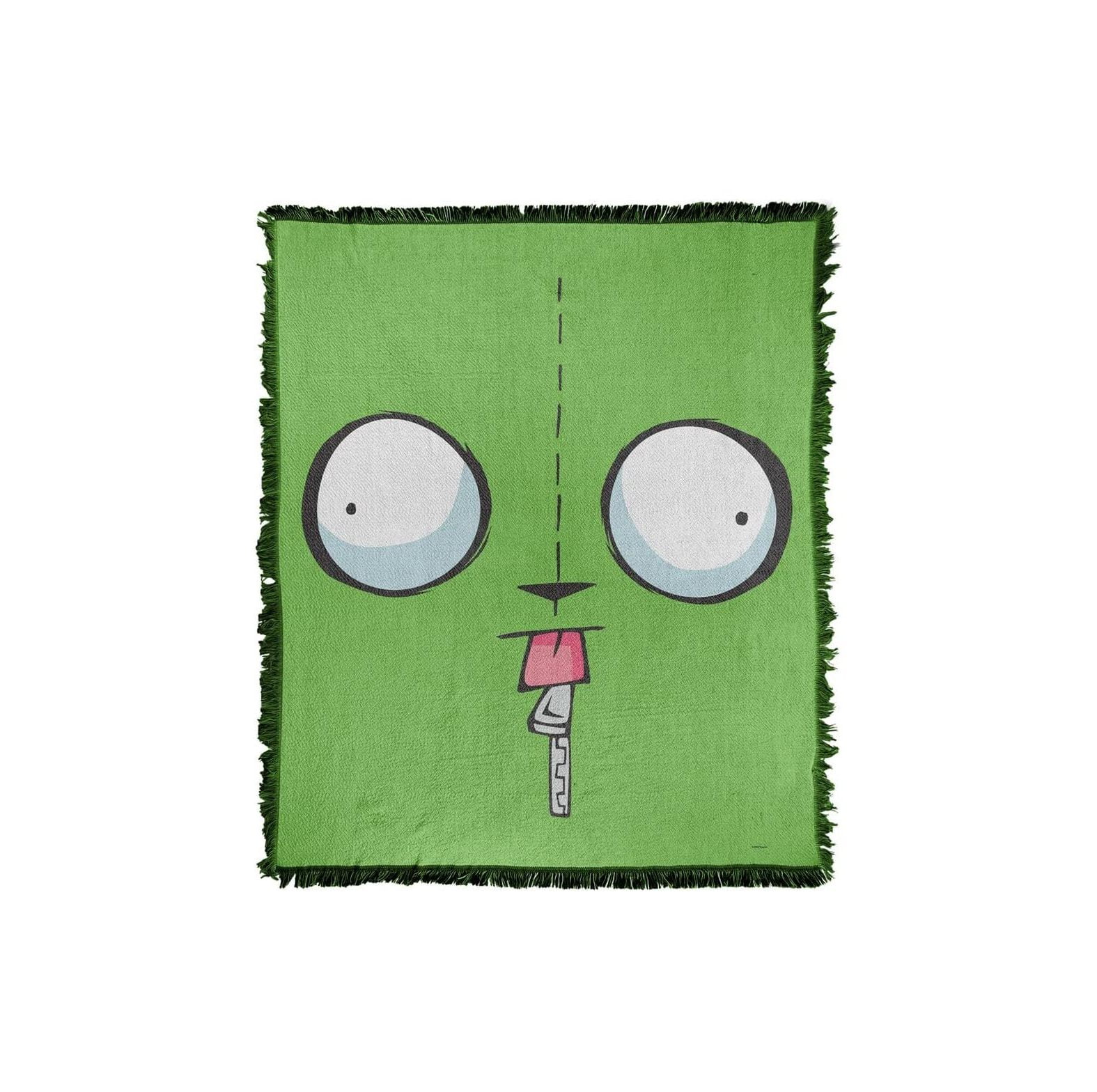 GREATYUUO Invader Zim Blanket, 50"x60" Invader Zim Gir Face Woven