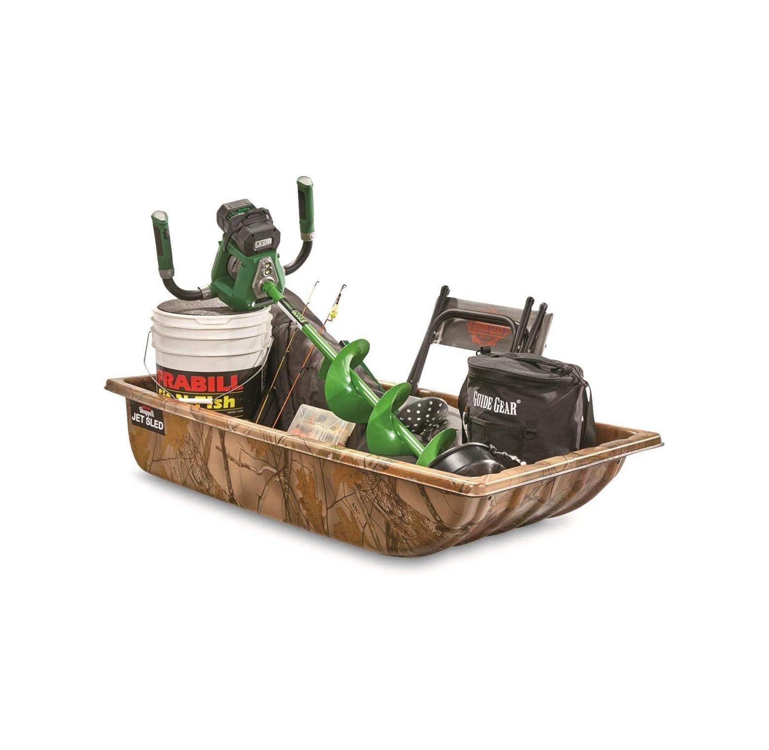 GREATYUUO Jet Sled, Large HeavyDuty Utility Sleds for Hauling Ice