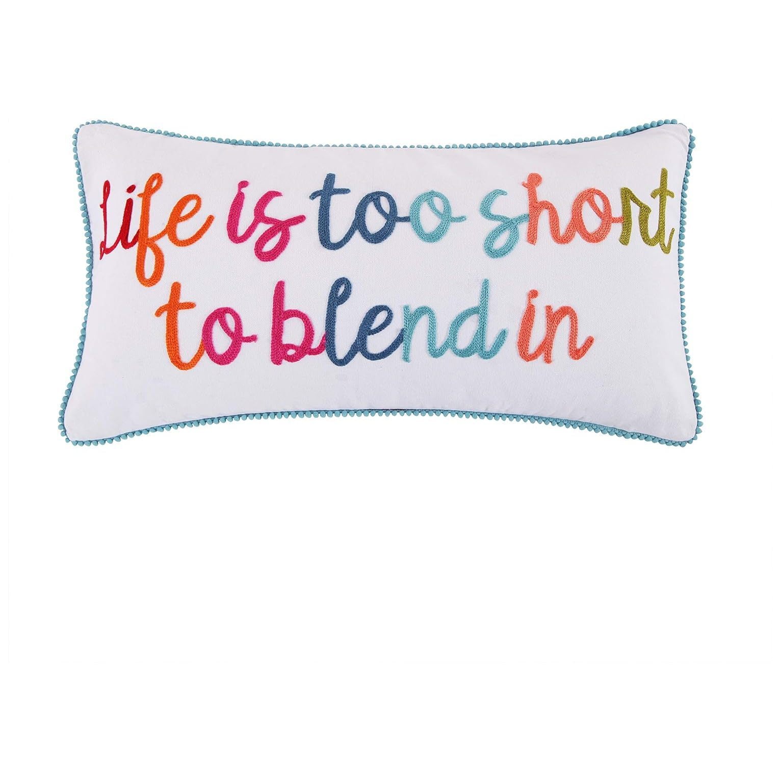 GREATYUUO Jules Decorative Pillow (12 x 24in.) Life is Too Short