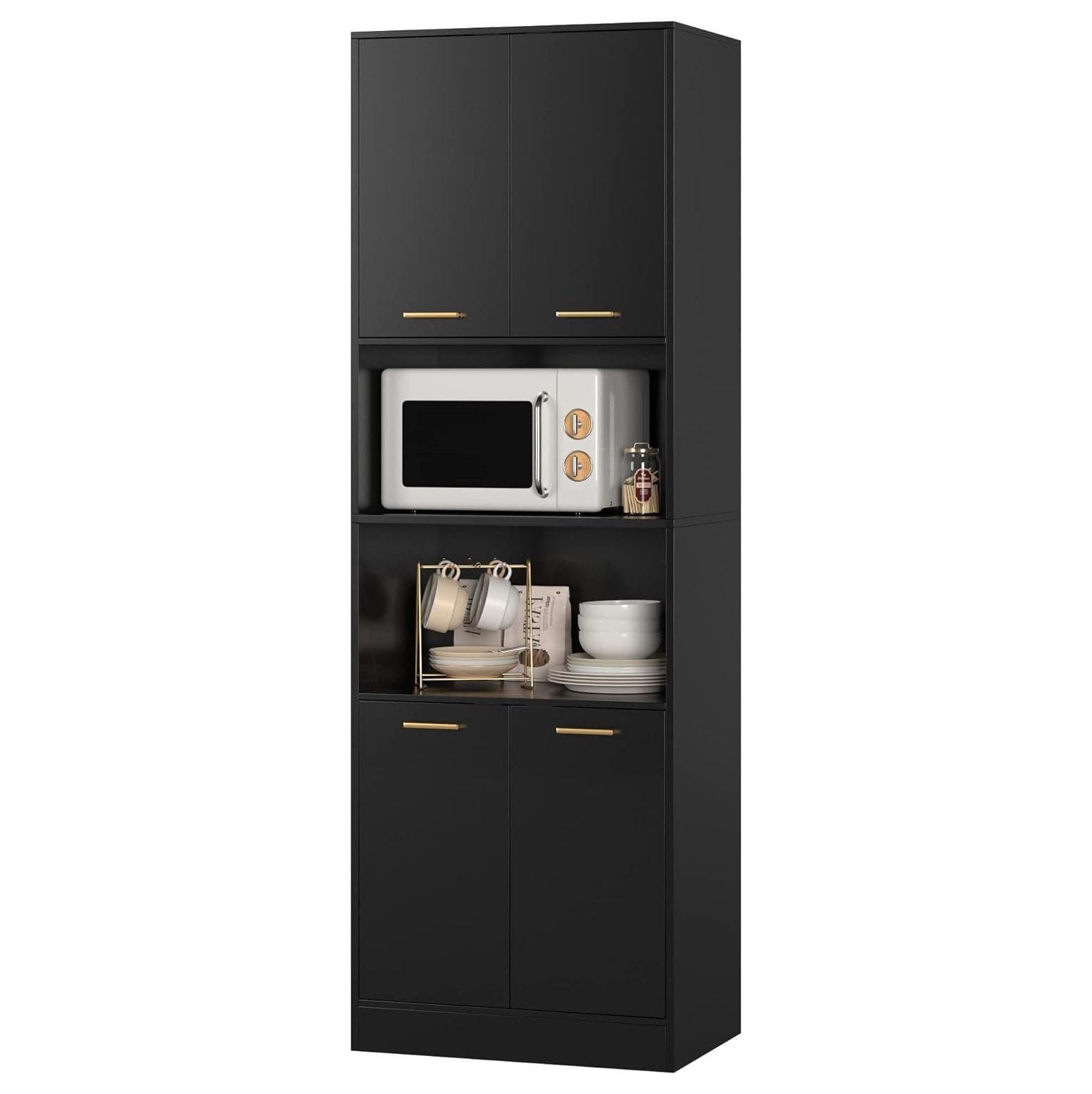 GREATYUUO Kitchen Pantry 71" Tall Cupboard Pantry with