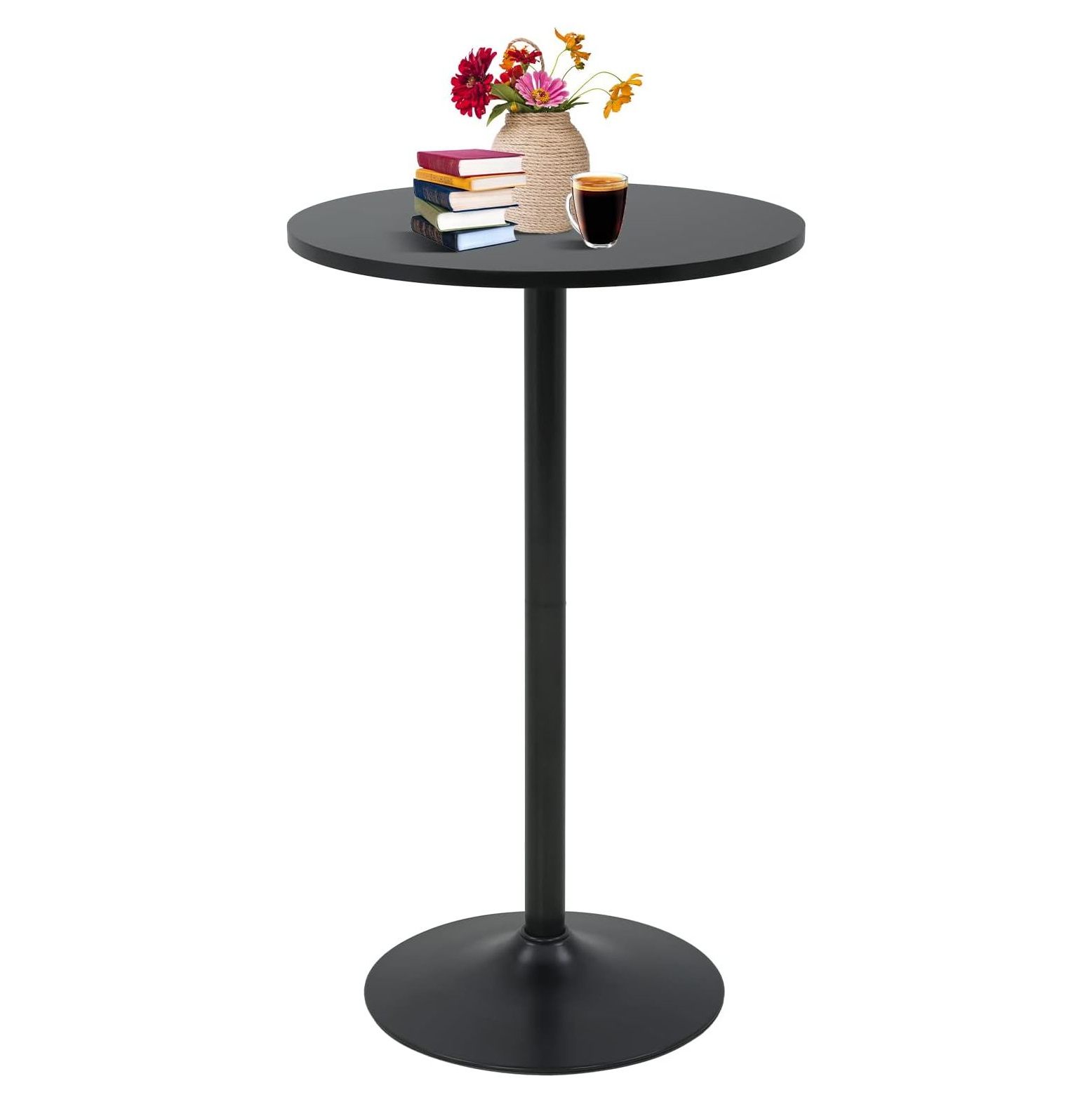 GREATYUUO Modern Bar Table, Kitchen Dining Table Round Pub Table