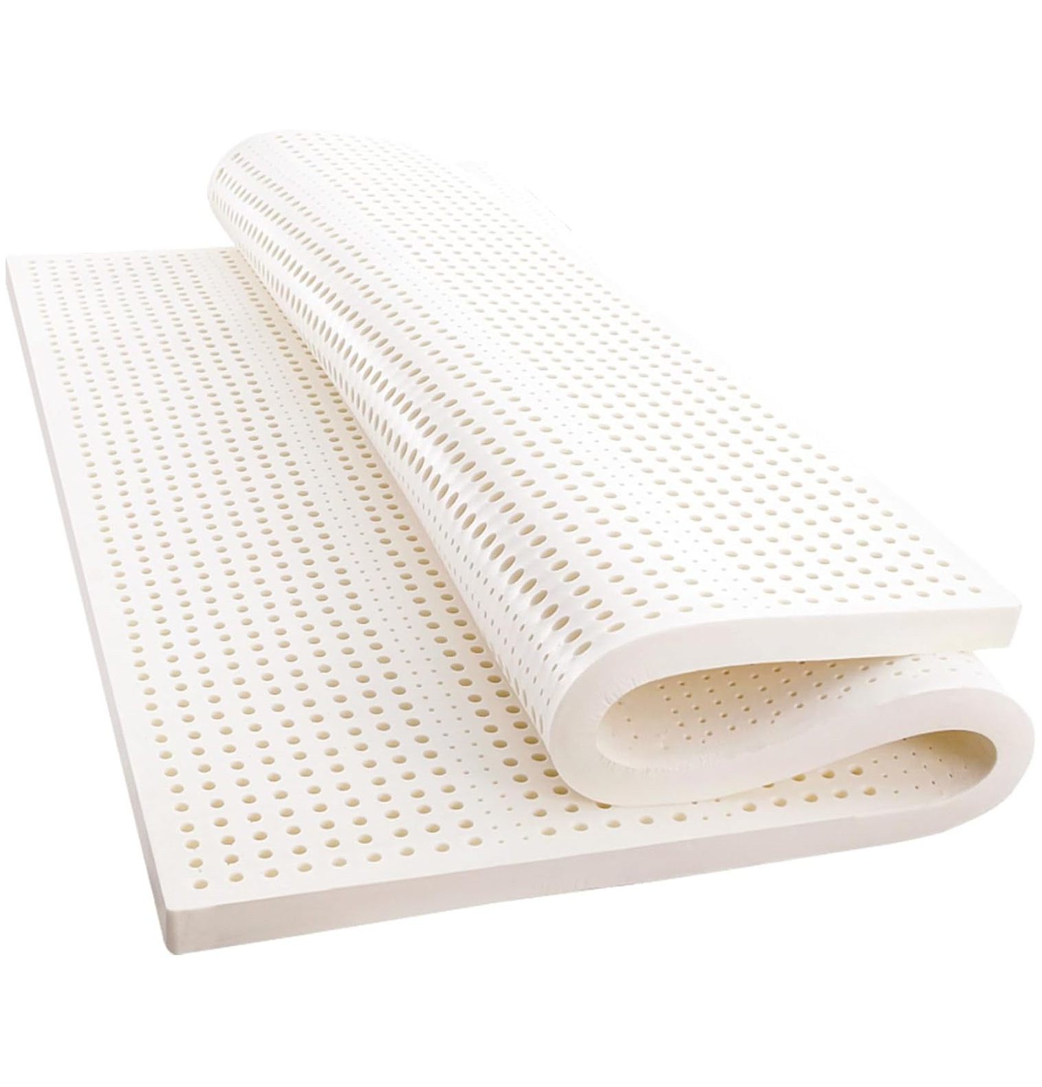 GREATYUUO Premium Natural Latex Mattress Topper, Organic Cotton Cover No Memory Foam Chemicals