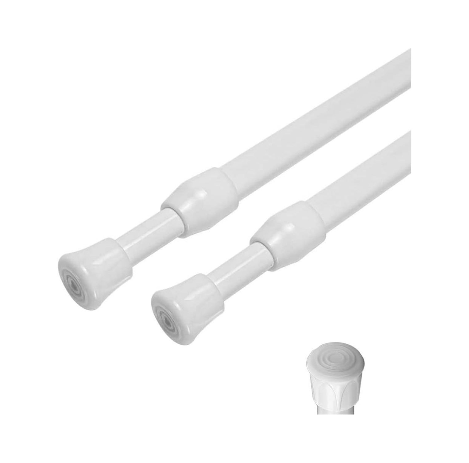 GREATYUUO Small Spring Tension Window Curtain Rods, 12 to 20Inch