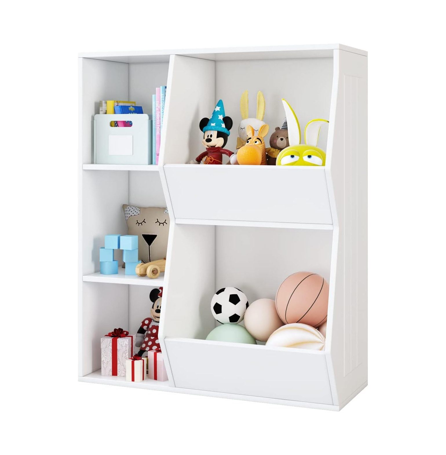 GREATYUUO Toy Storage Organizers, Kids Bookcase and Bookshelf, Open