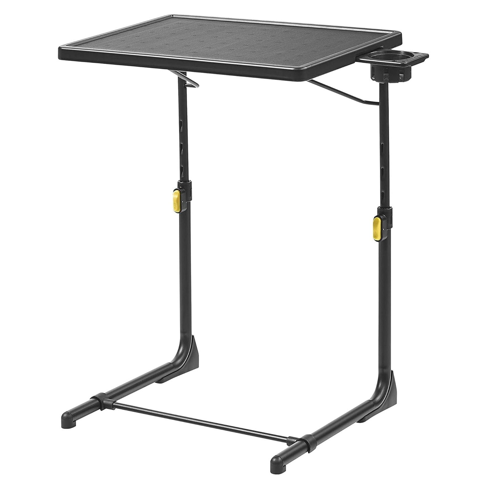 GREATYUUO Tray Folding Table, Folding Table with Cup Holder, Couch Desk