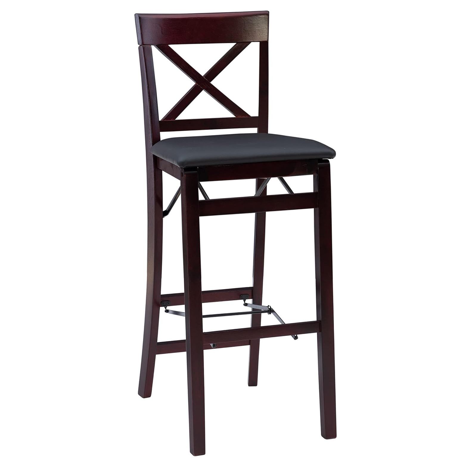 GREATYUUO Triena X Back Folding Bar Stool, Brown