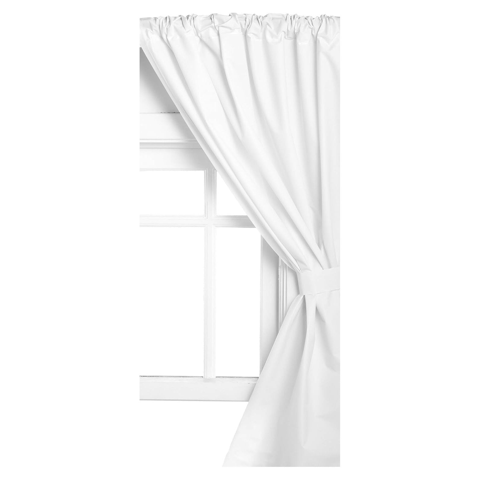 GREATYUUO Vinyl Bathroom Window Curtain, White