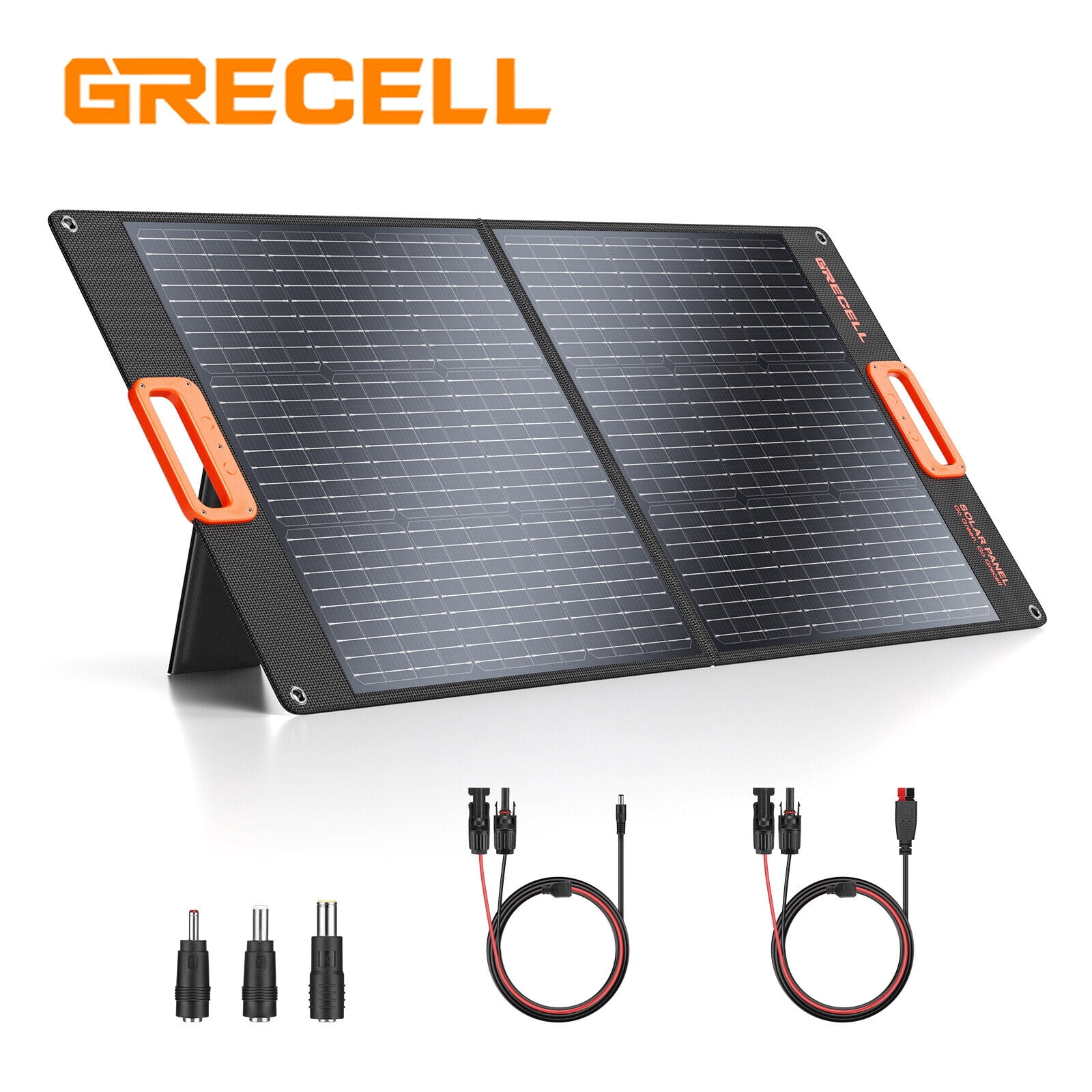 GRECELL Portable Foldable Solar Panel Charger for Power Station Generator 100W 20V Monocrystalline