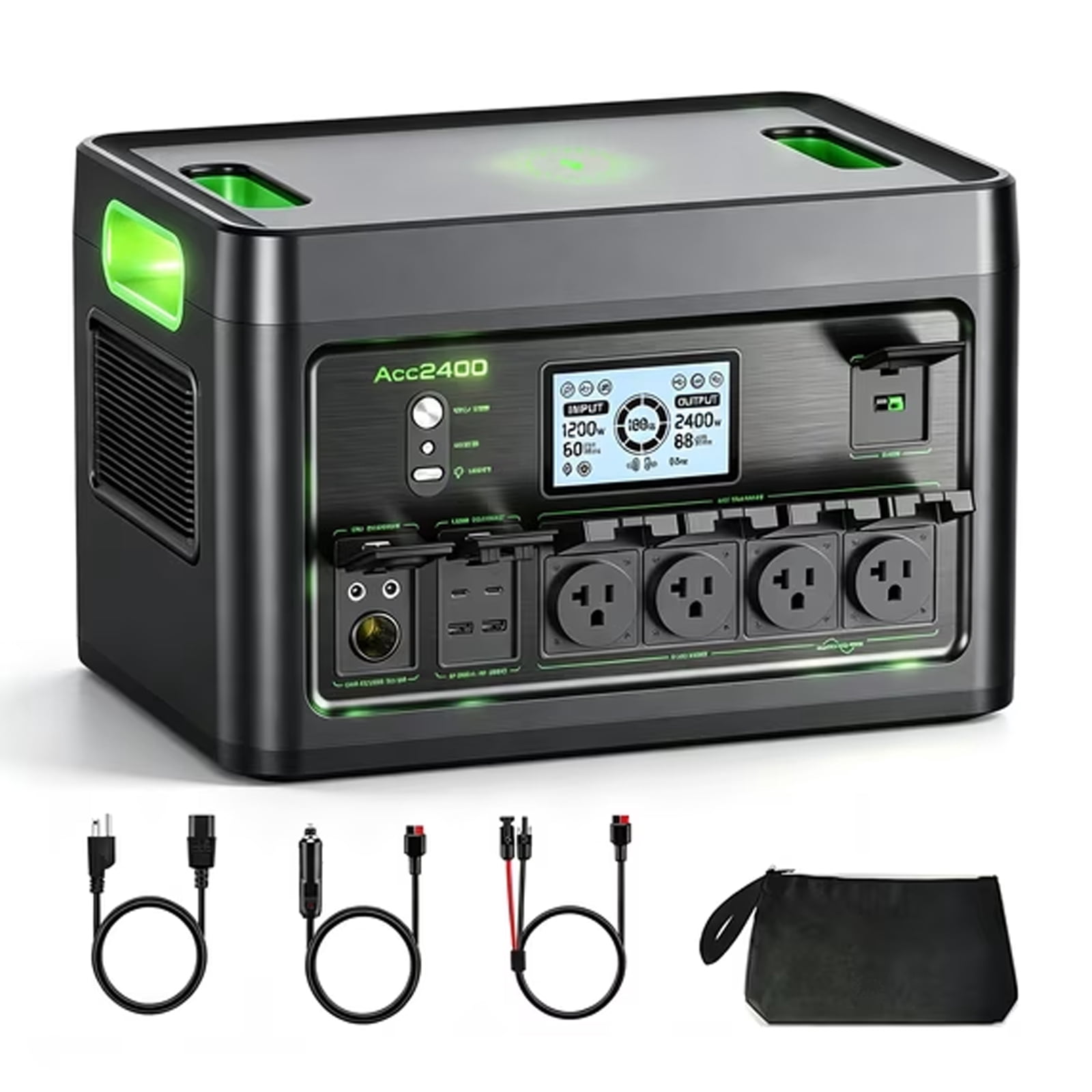 GRECELL 1000W Power Station, Solar Generator with 110V AC Outlet