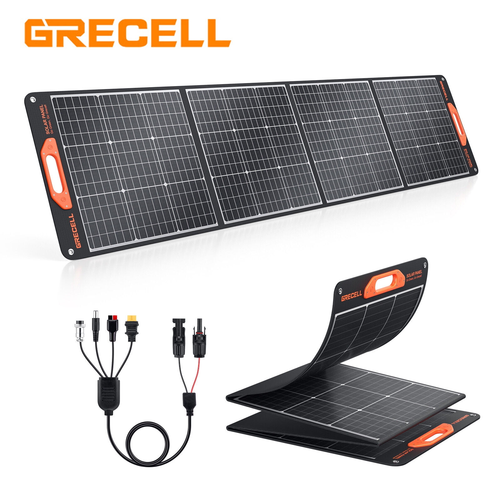 GRECELL Portable 200W Solar Panel Foldable Panels for Camping Power Station