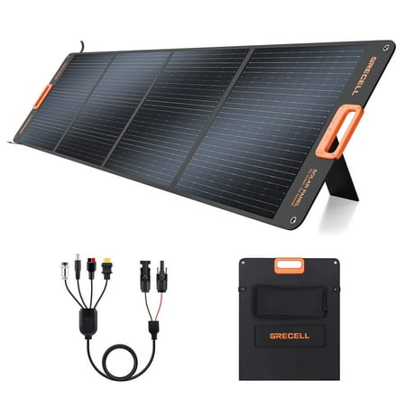 GRECELL Portable Foldable 200W Solar Panel Kit for Camping RV Power Station