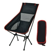 GREDINO Portable Folding Camping Chair with Carry Bag, Black